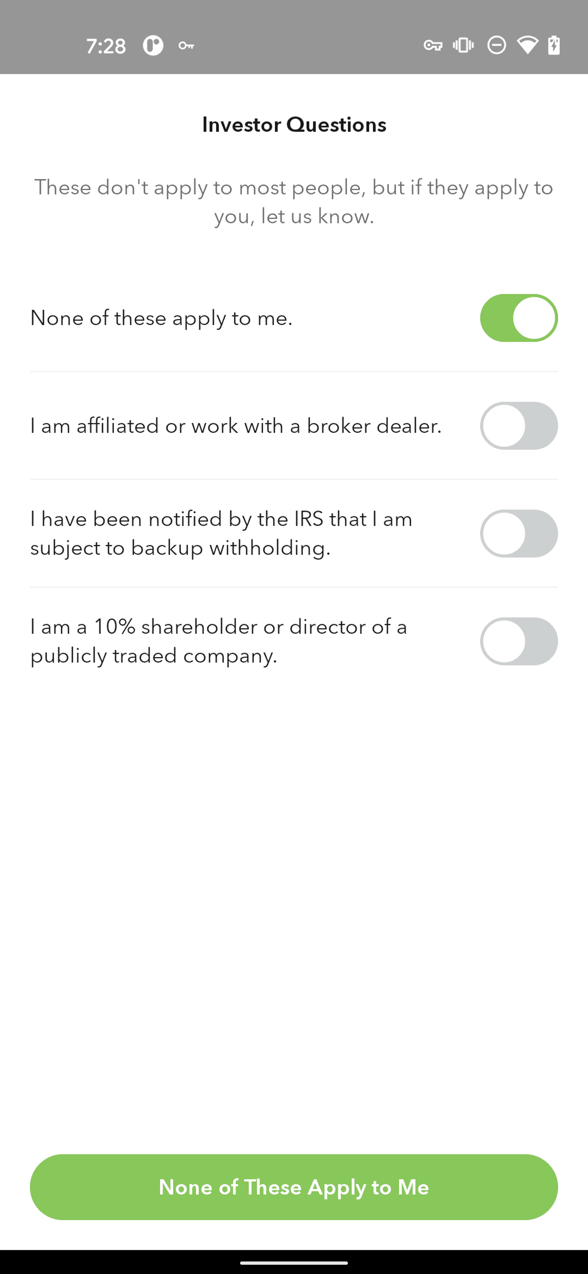 Acorns Android Finance interface screenshot 23