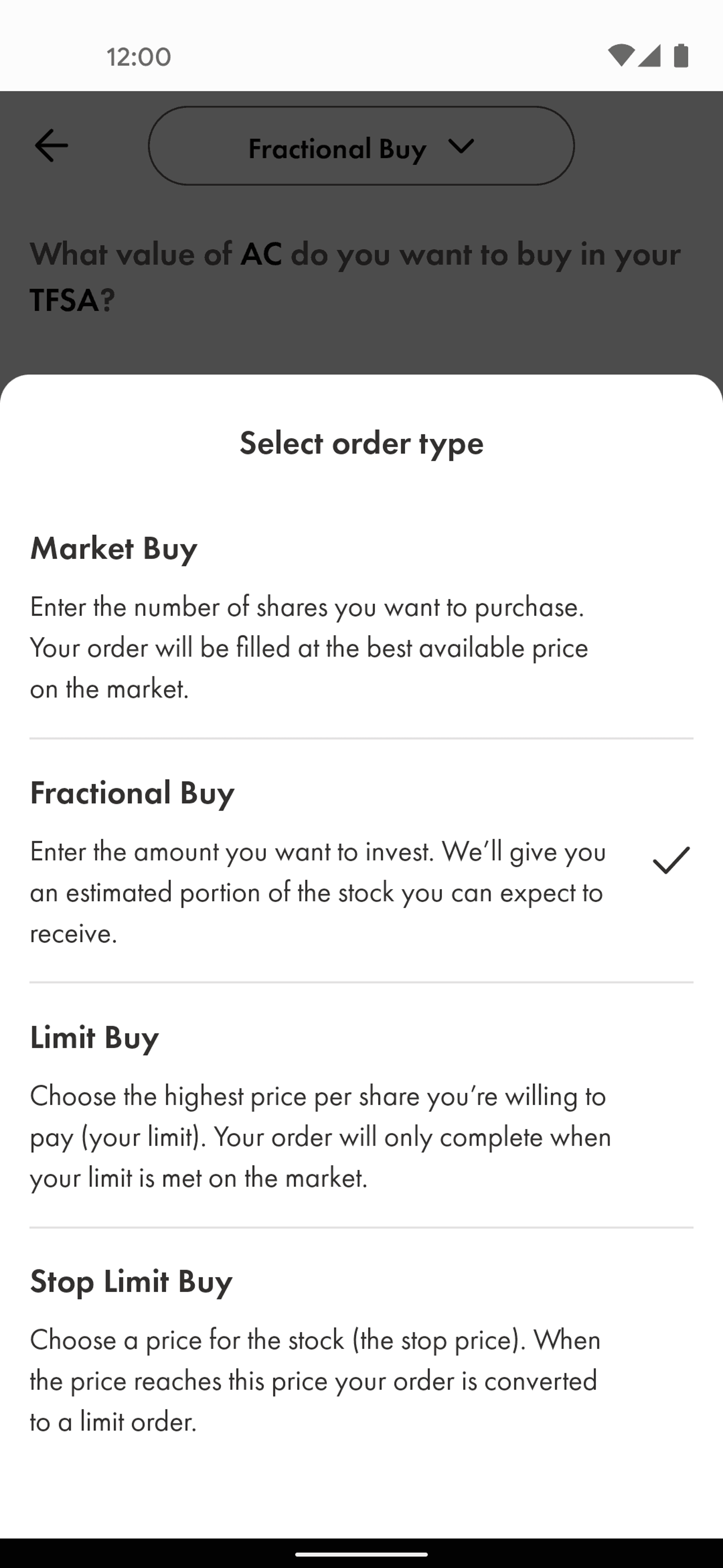 Wealthsimple Android Finance interface screenshot 18