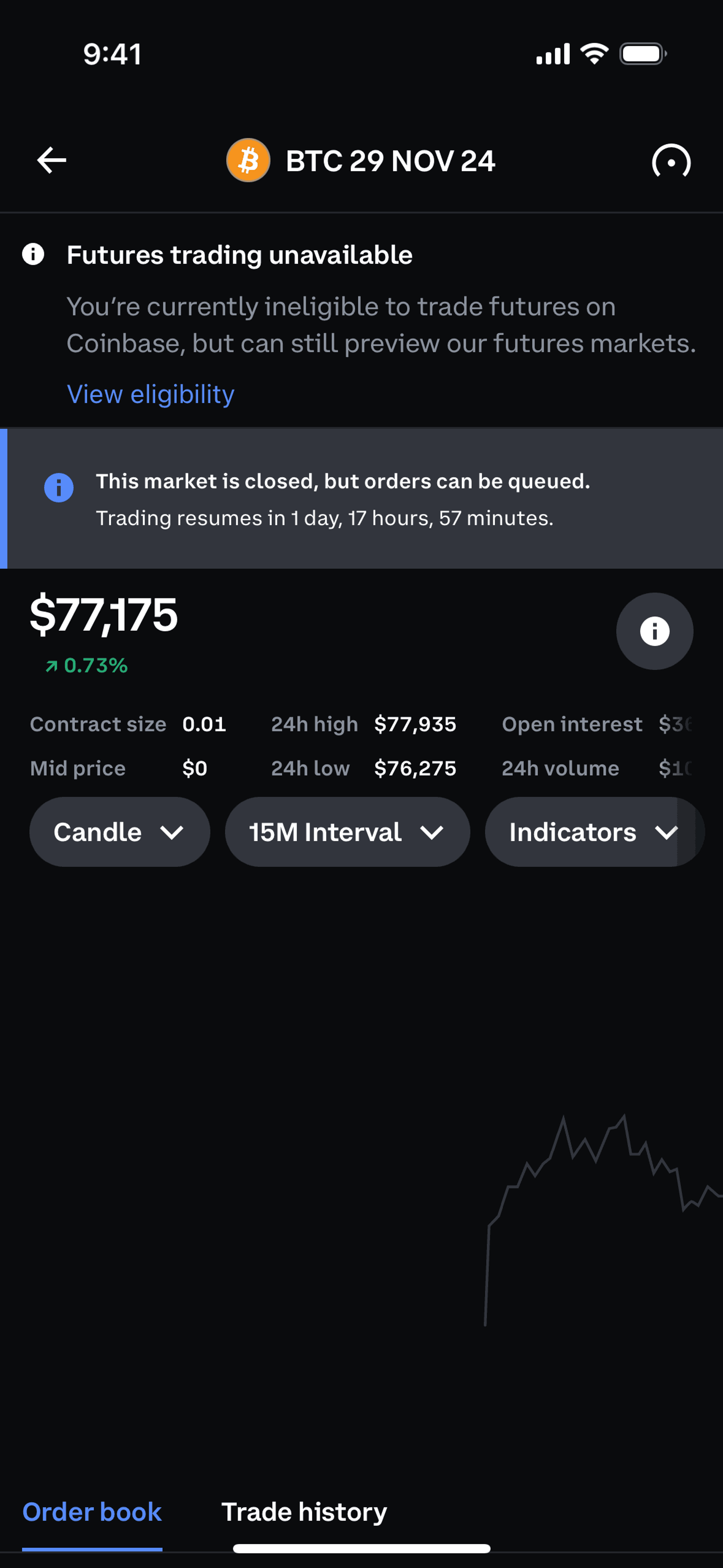 Coinbase iOS Finance interface screenshot 15