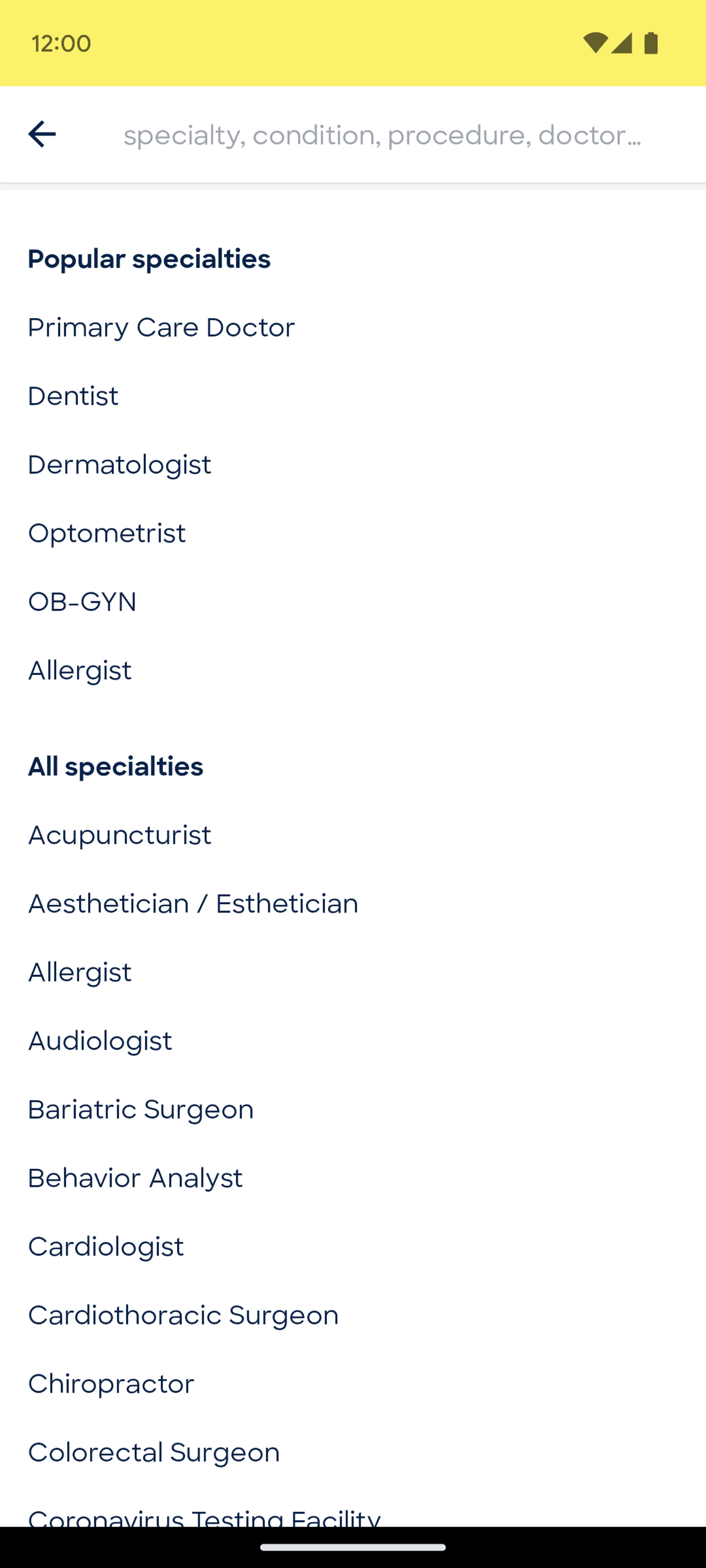 Zocdoc Android Medical interface screenshot 23