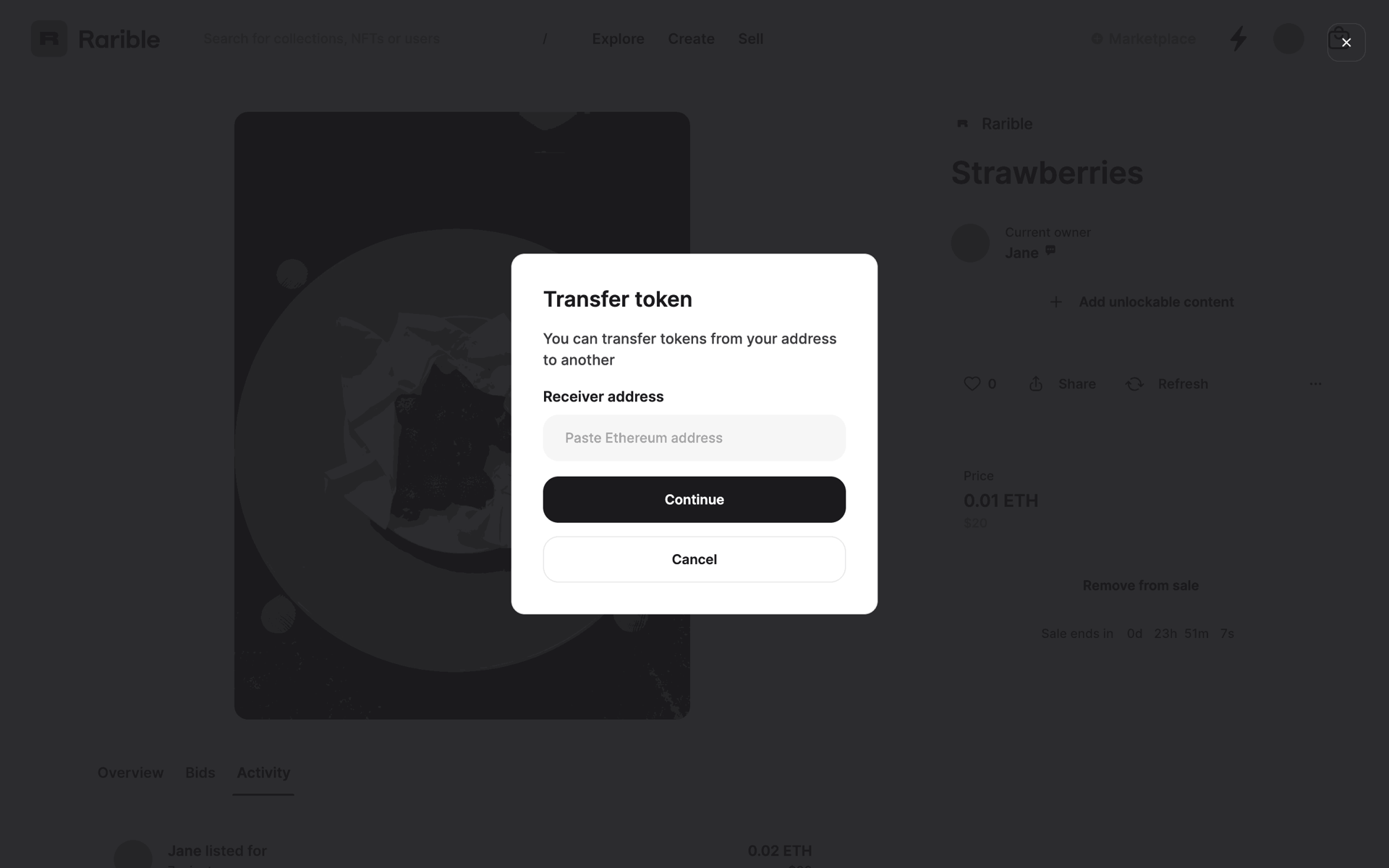Rarible Web Crypto & Web3 interface screenshot 20