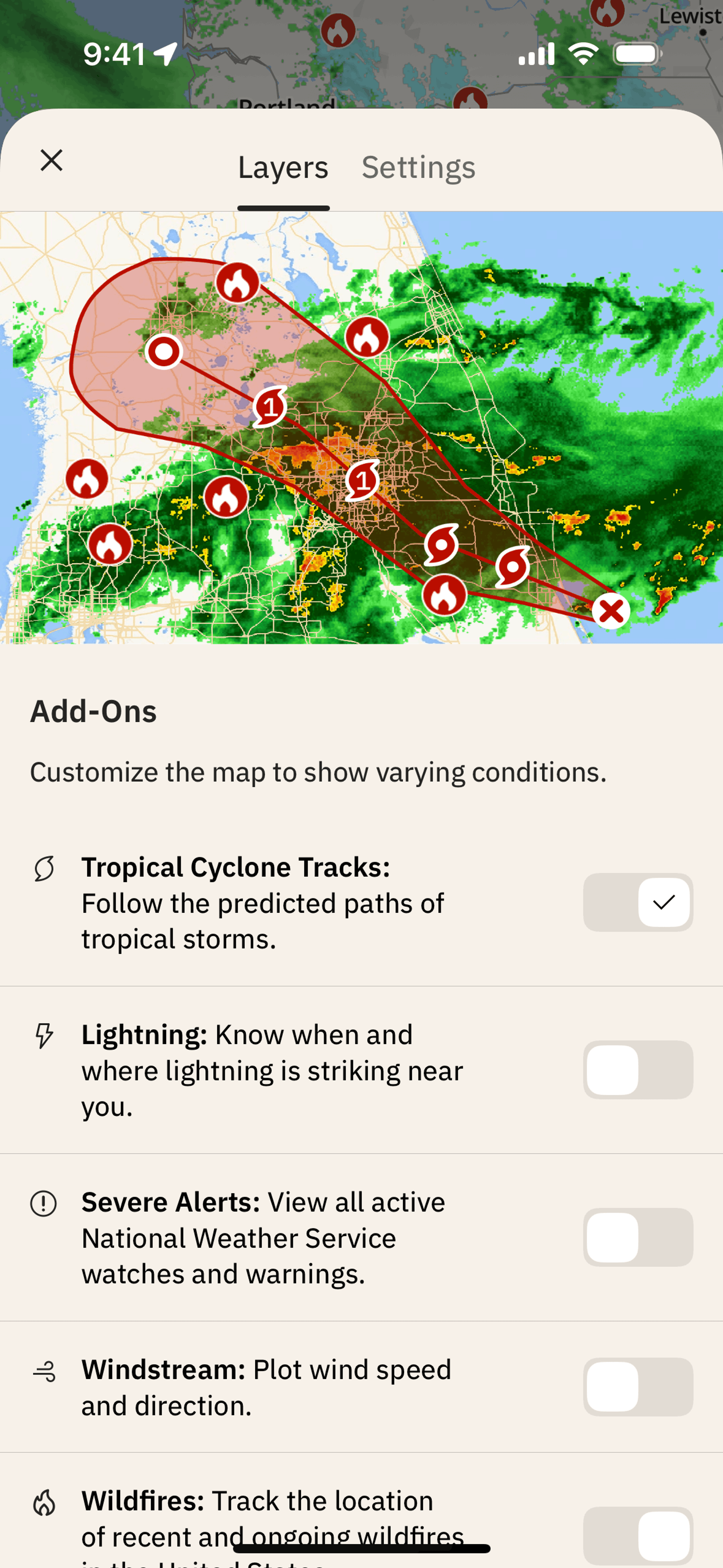 The Weather Channel iOS Utilities interface screenshot 11