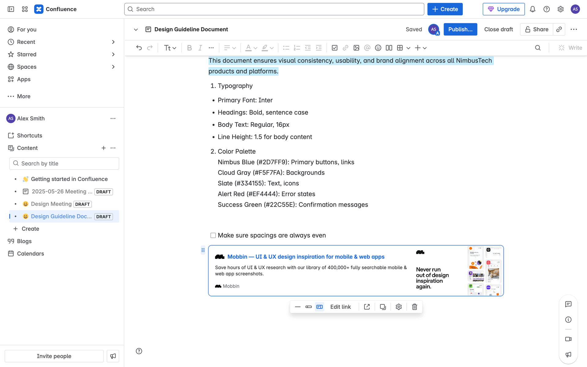 Confluence Web Collaboration interface screenshot 18