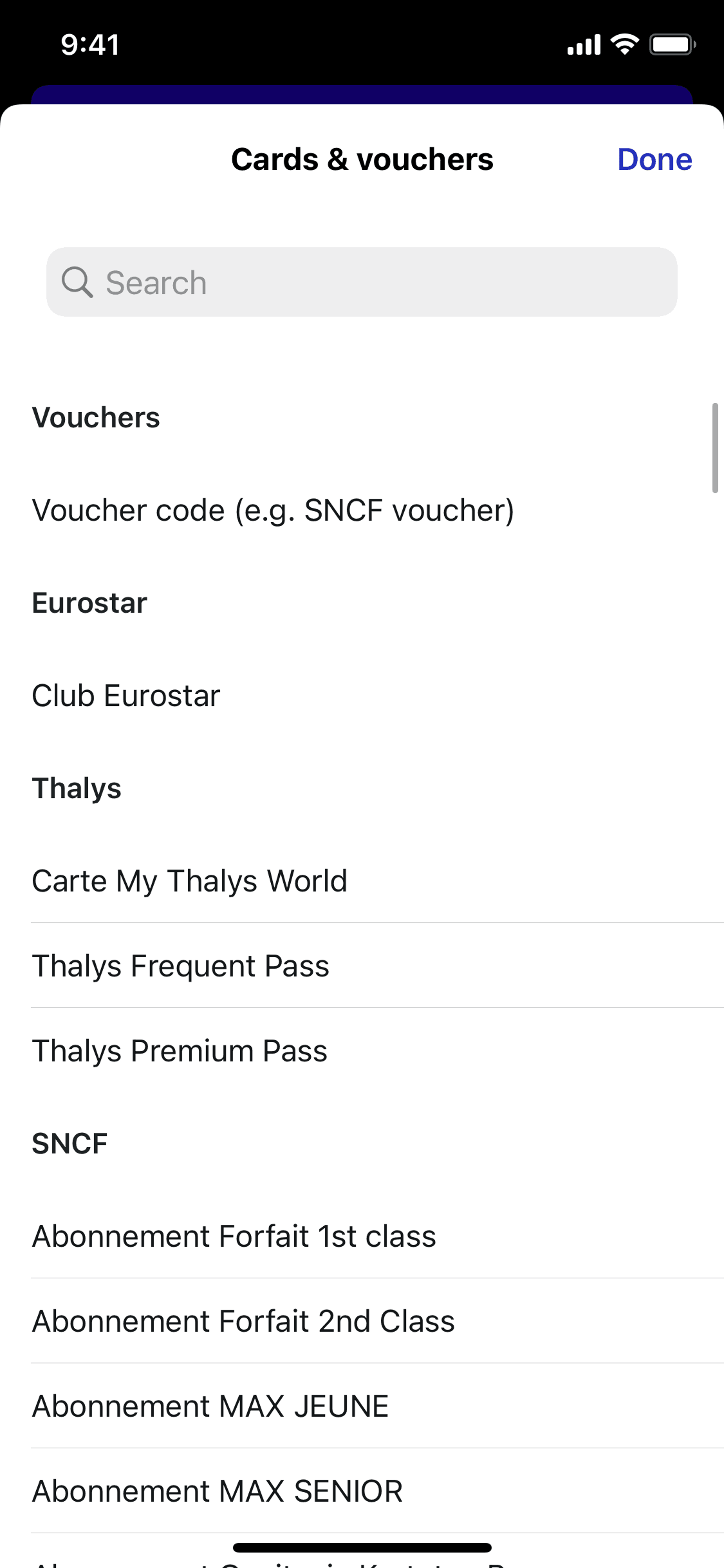 Trainline iOS Travel & Transportation interface screenshot 11