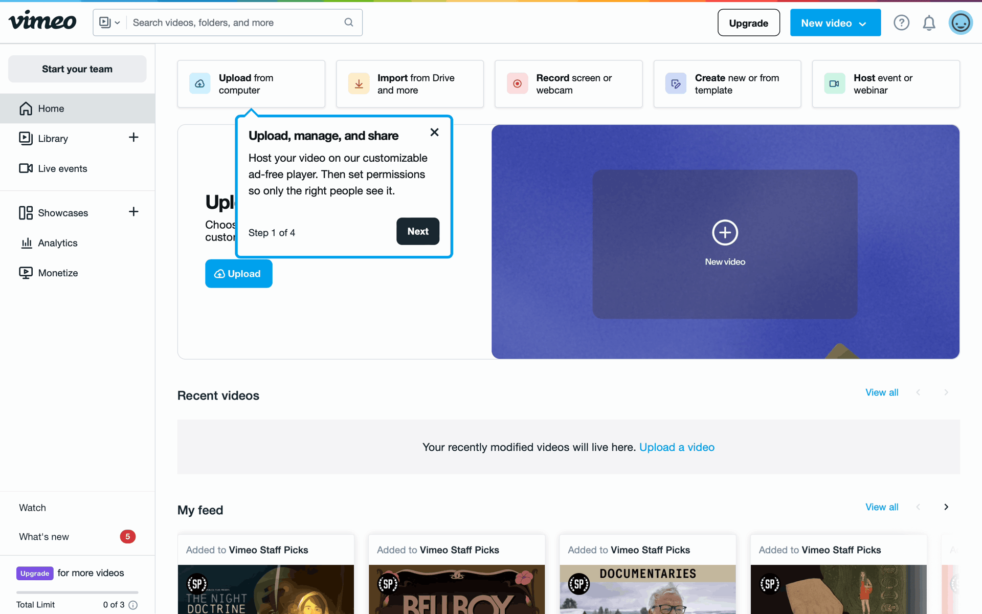 Vimeo Web Photo & Video interface screenshot 9