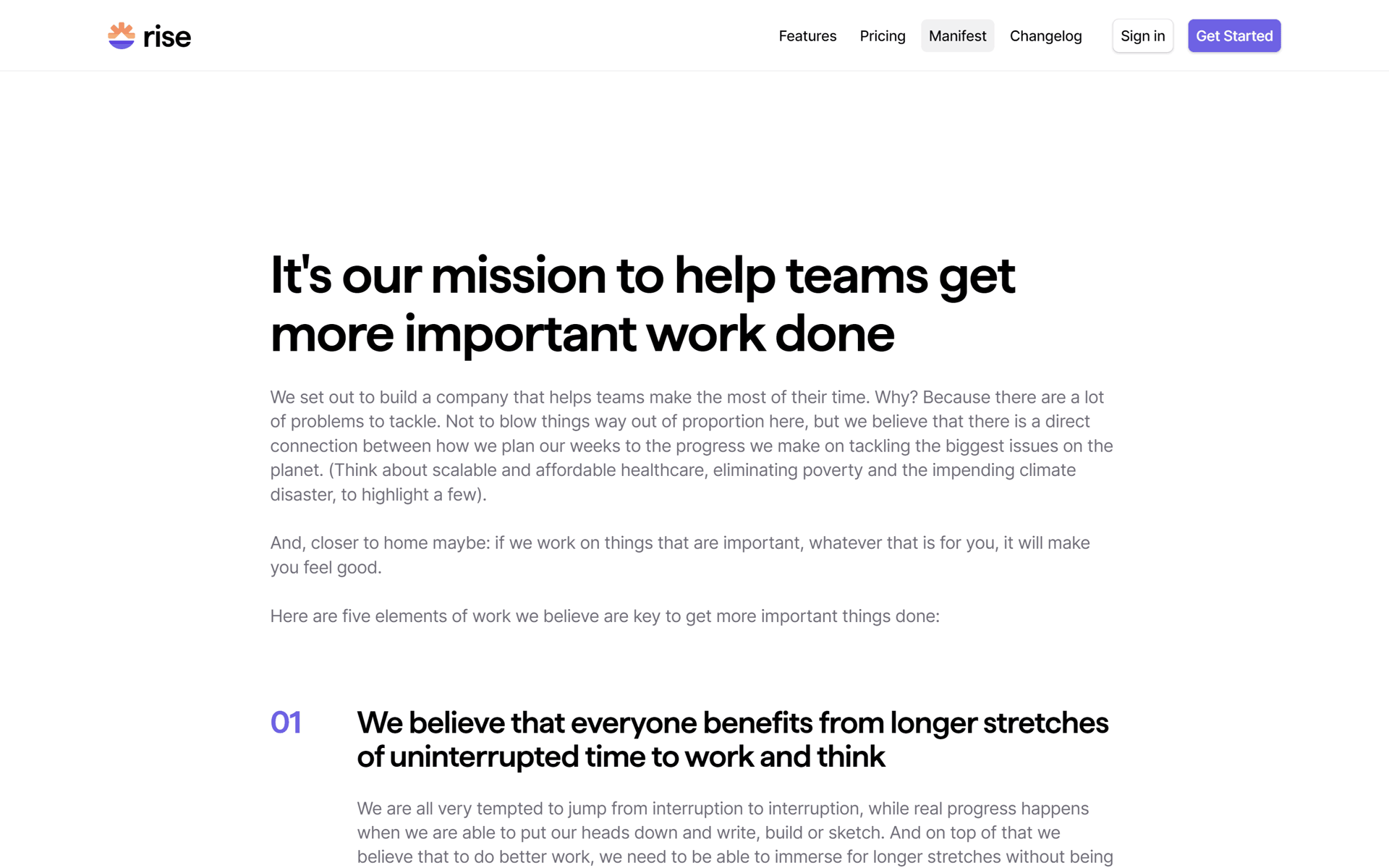 Rise Web Collaboration interface screenshot 21