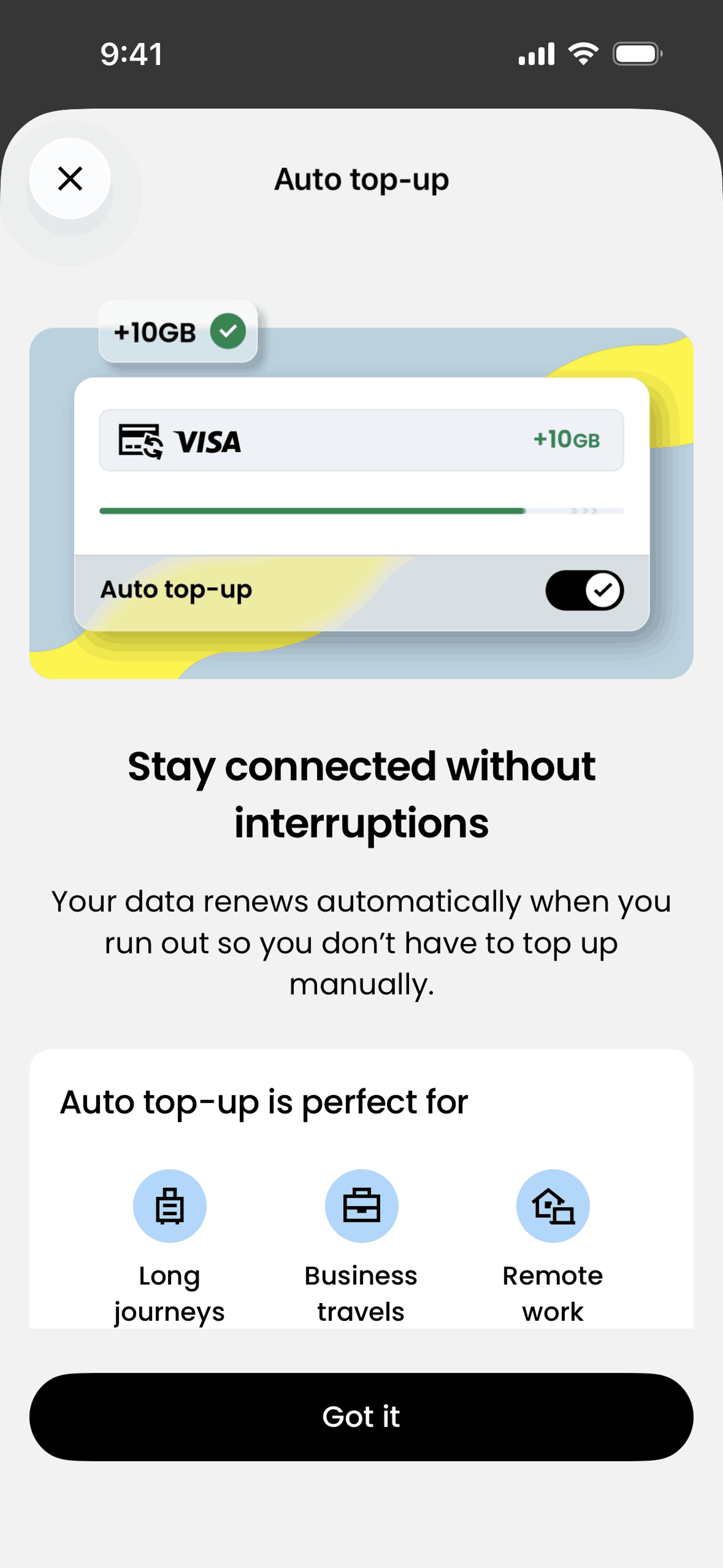 Saily iOS Travel & Transportation interface screenshot 4