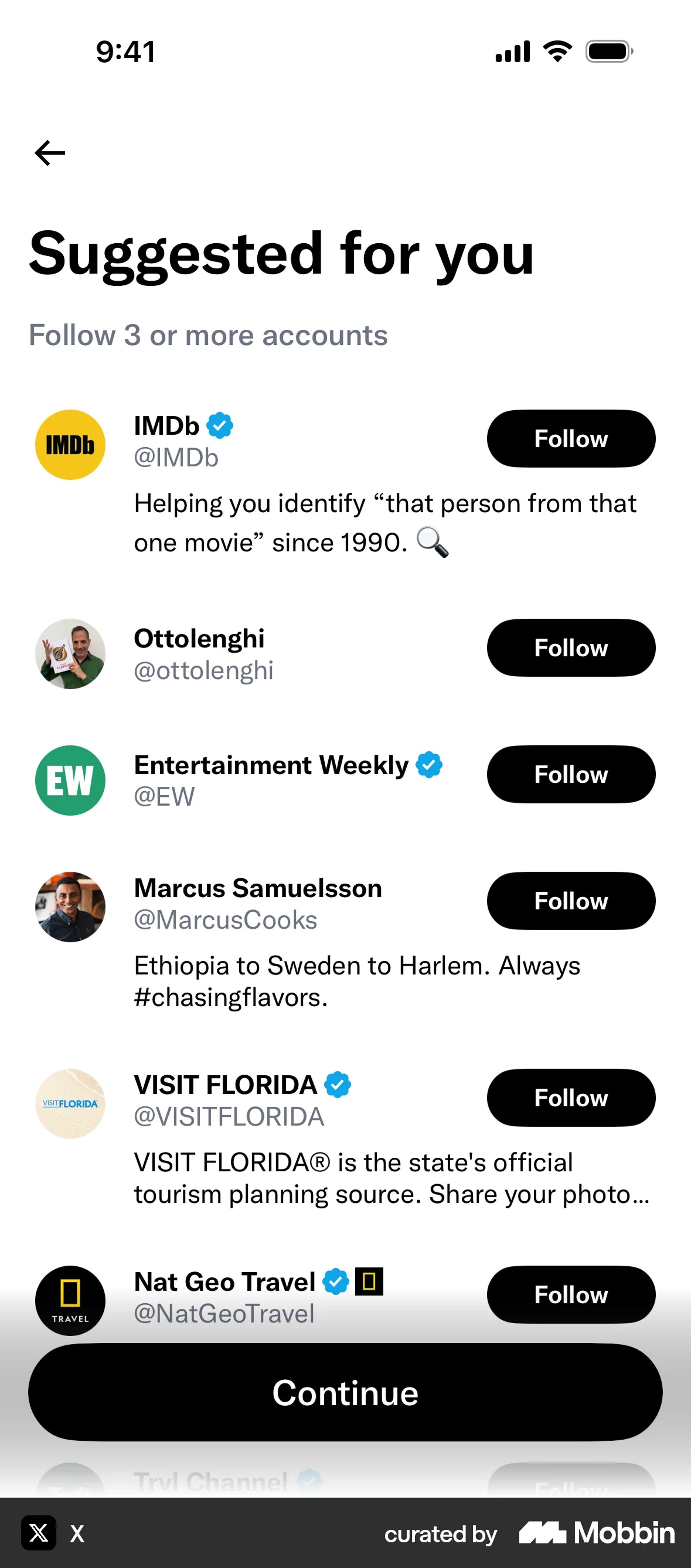 Onboarding on X (ios) screen 18