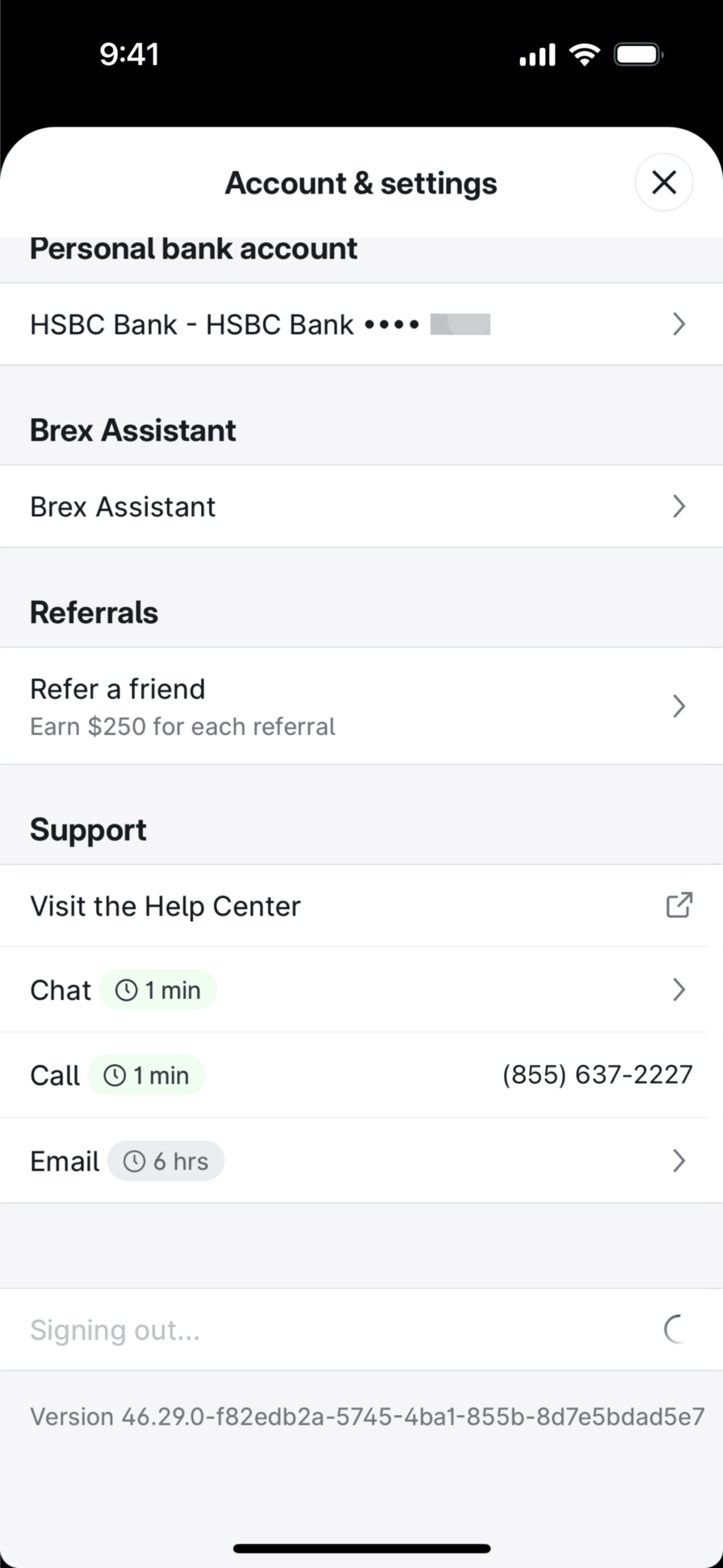 Brex iOS Business interface screenshot 21