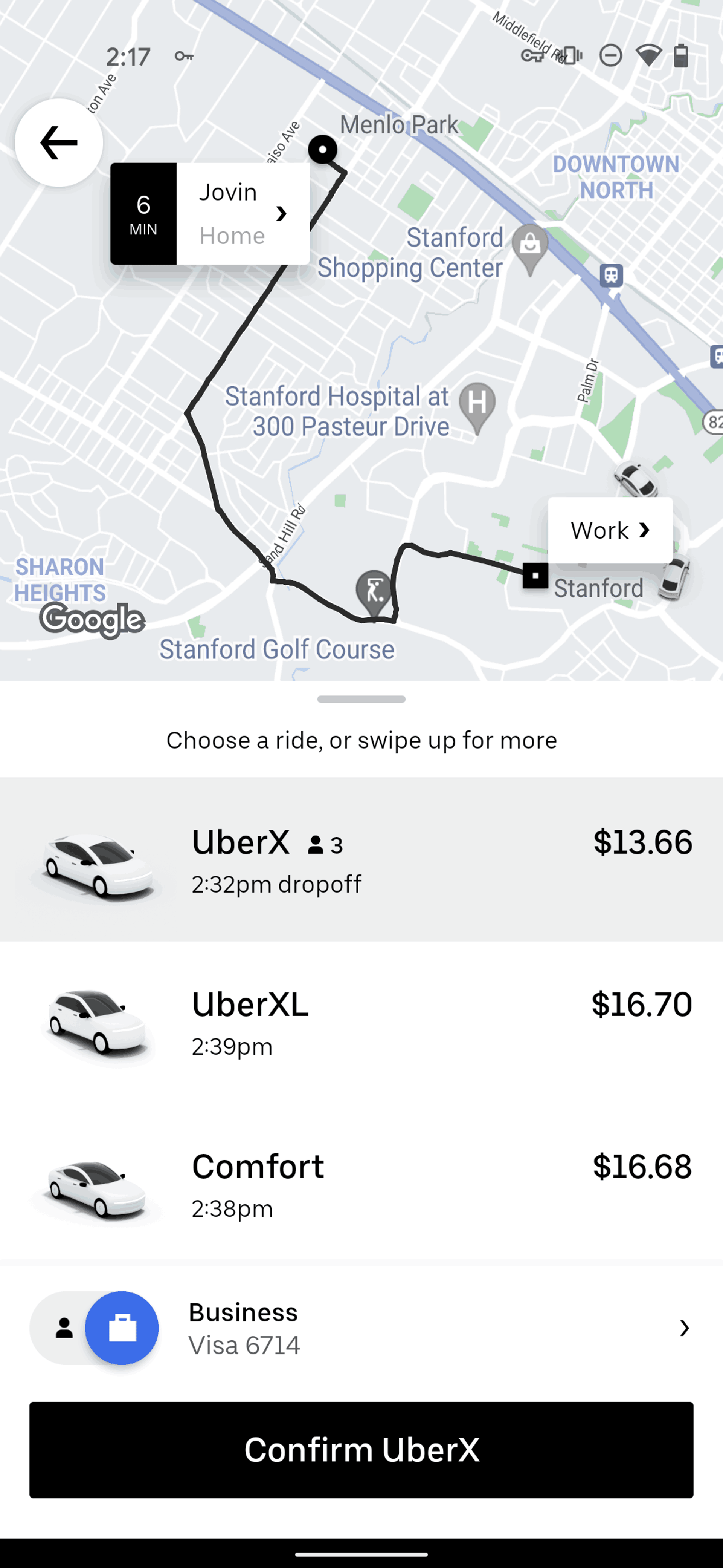 Uber Android Travel & Transportation interface screenshot 20