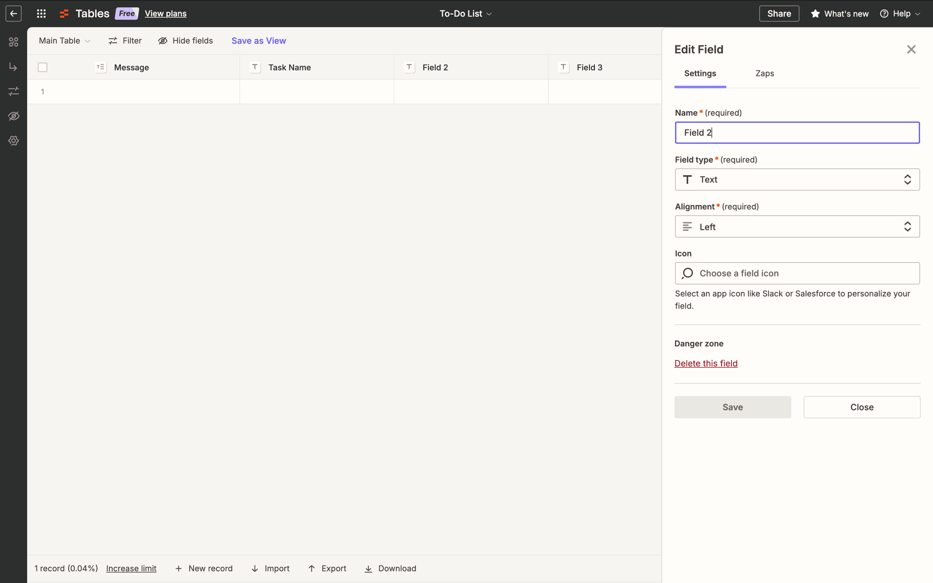 Utilities app screen 3