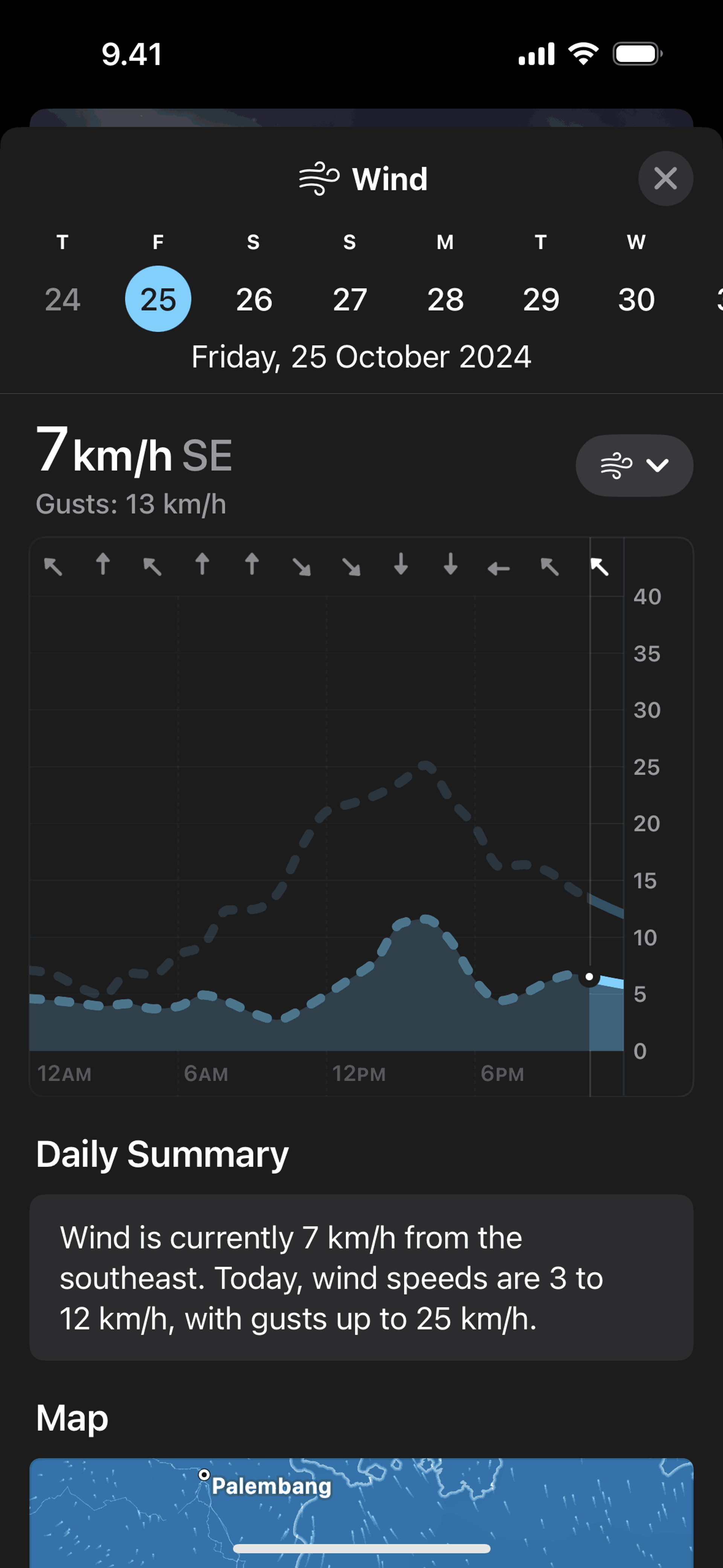 Weather iOS Lifestyle interface screenshot 7