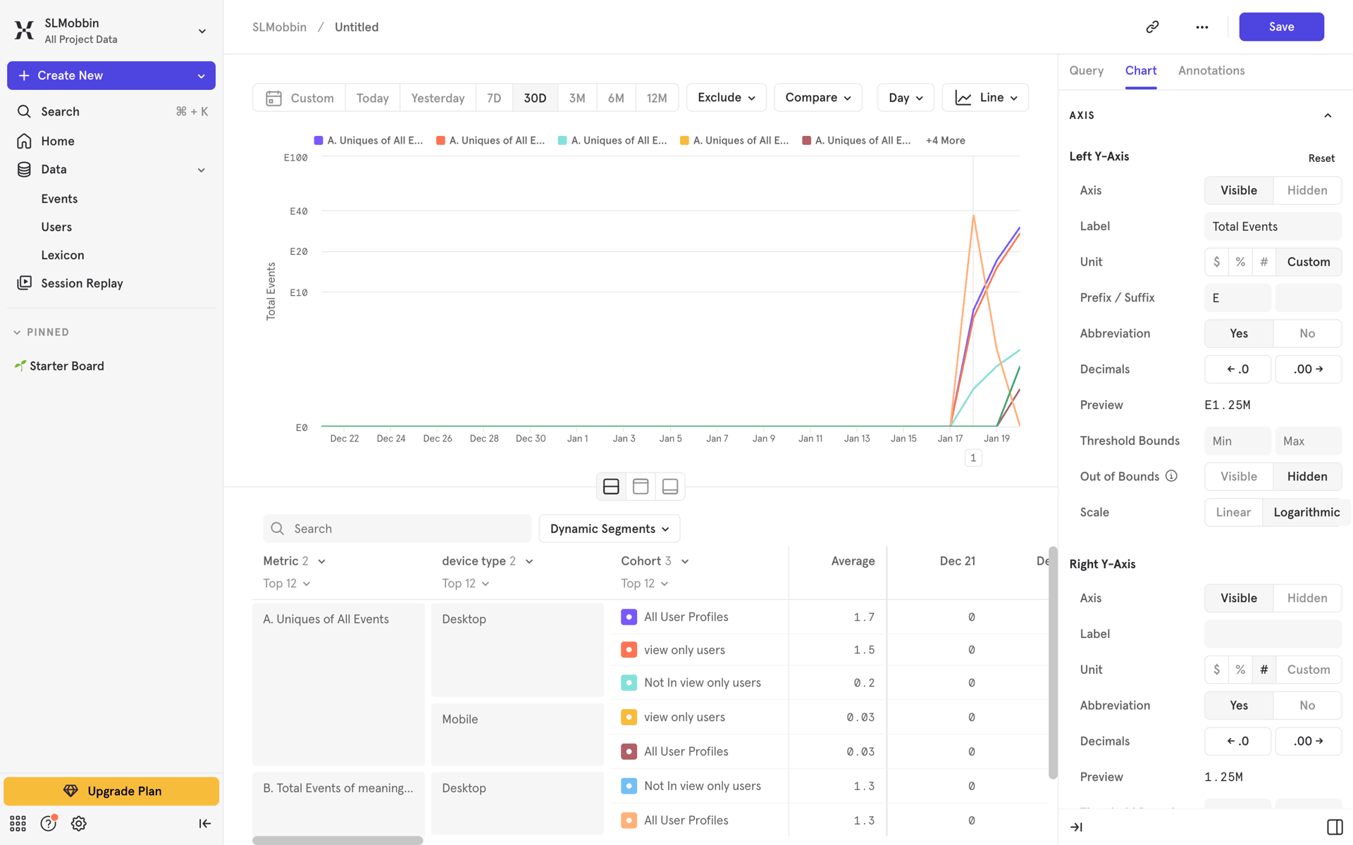 Mixpanel Web Business interface screenshot 7