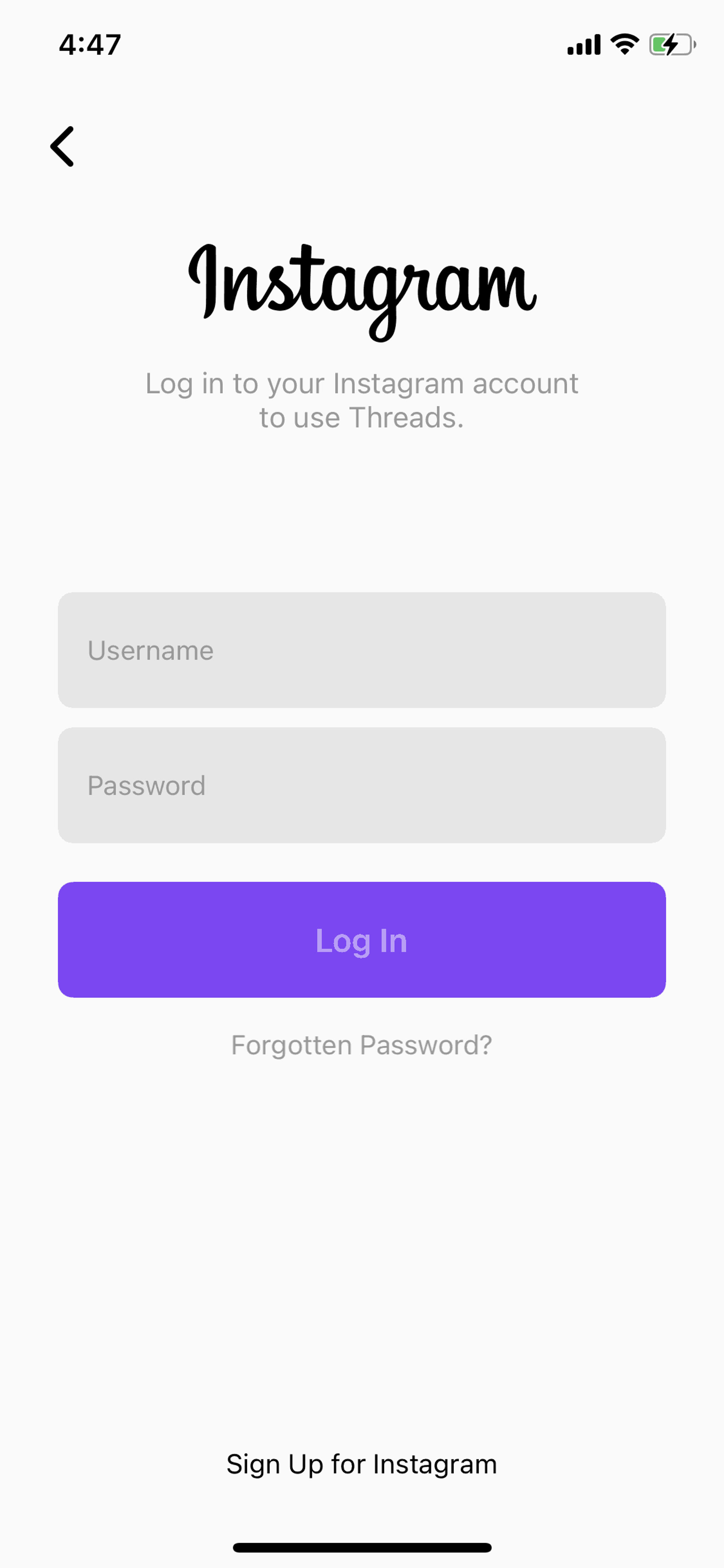 Threads iOS Photo & Video interface screenshot 2