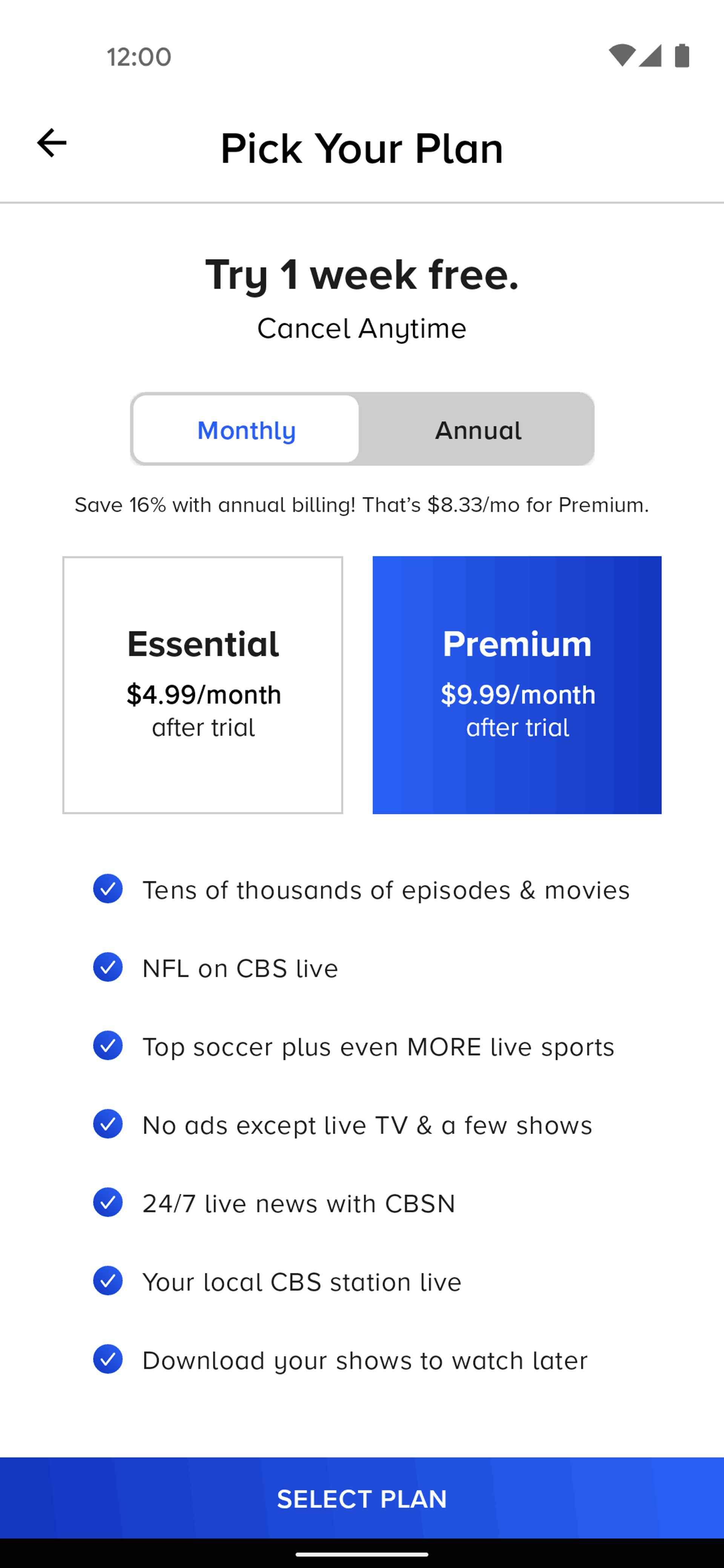 Paramount+ Android Entertainment interface screenshot 8