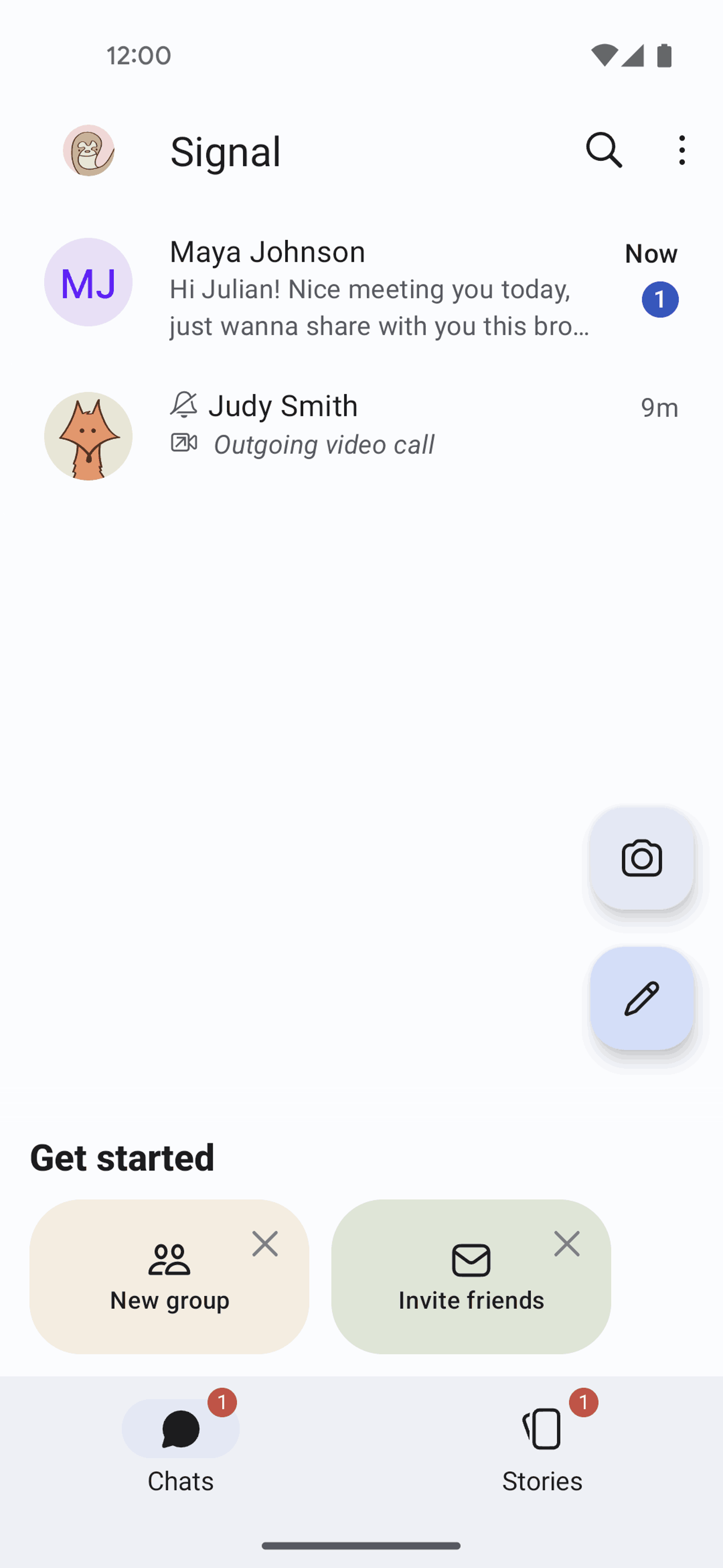 Signal Android Social Networking interface screenshot 2