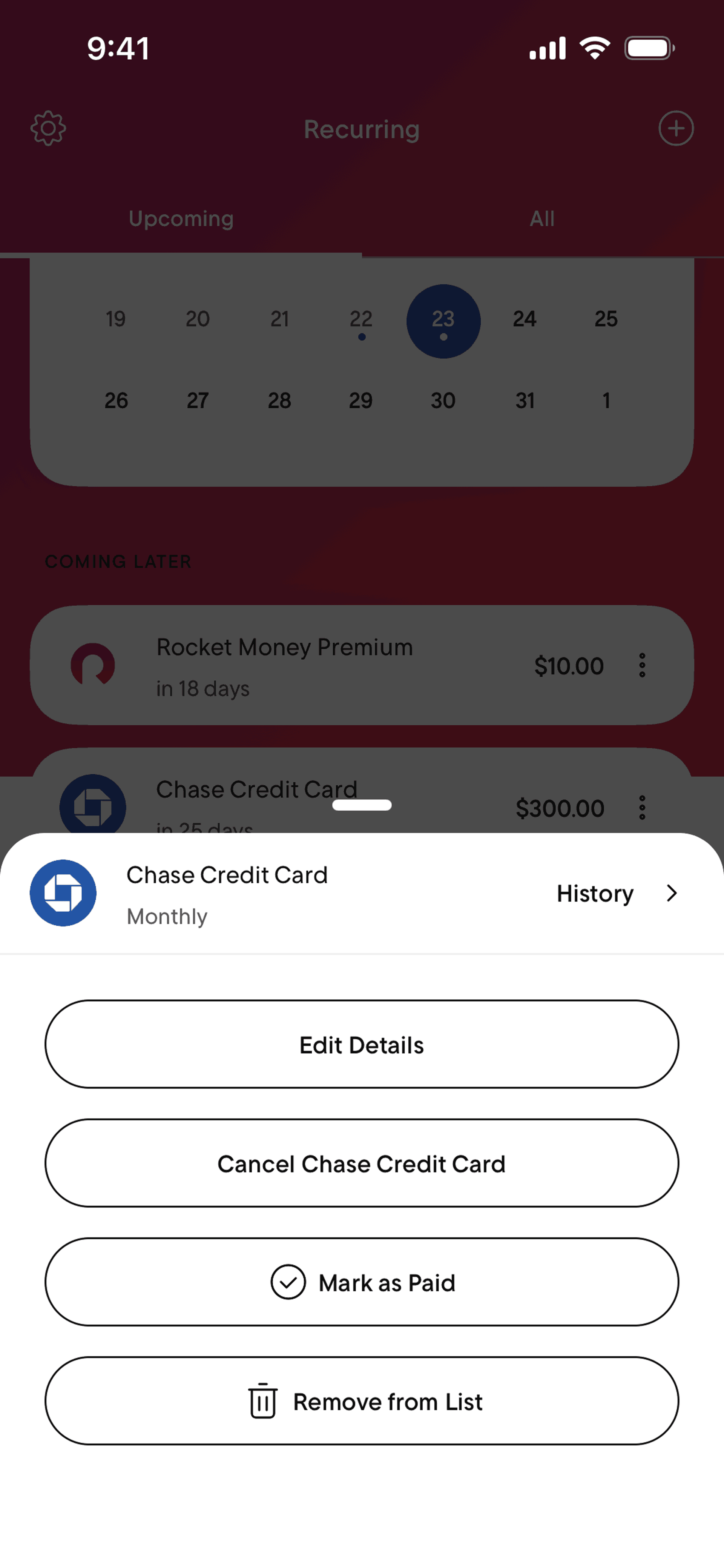 Rocket Money iOS Finance interface screenshot 17