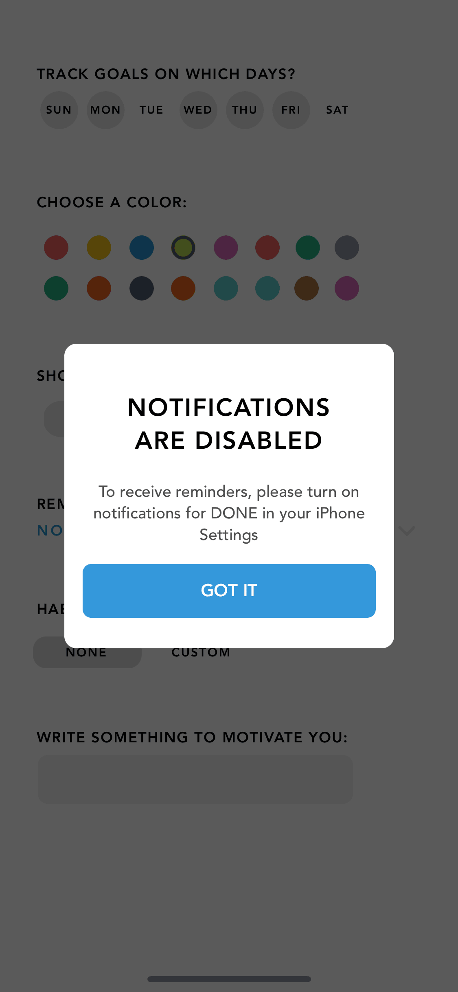Done iOS Productivity interface screenshot 16