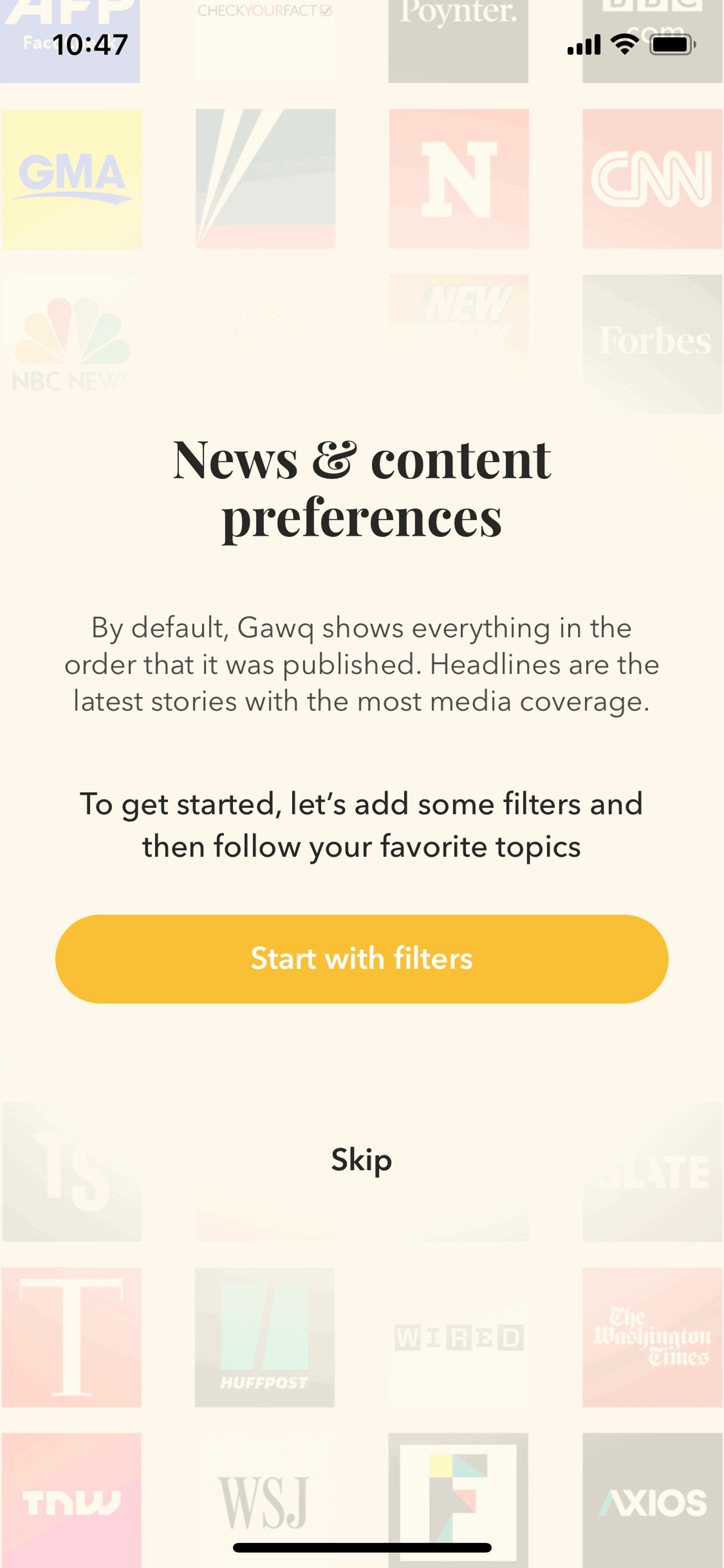 Gawq iOS News interface screenshot 6