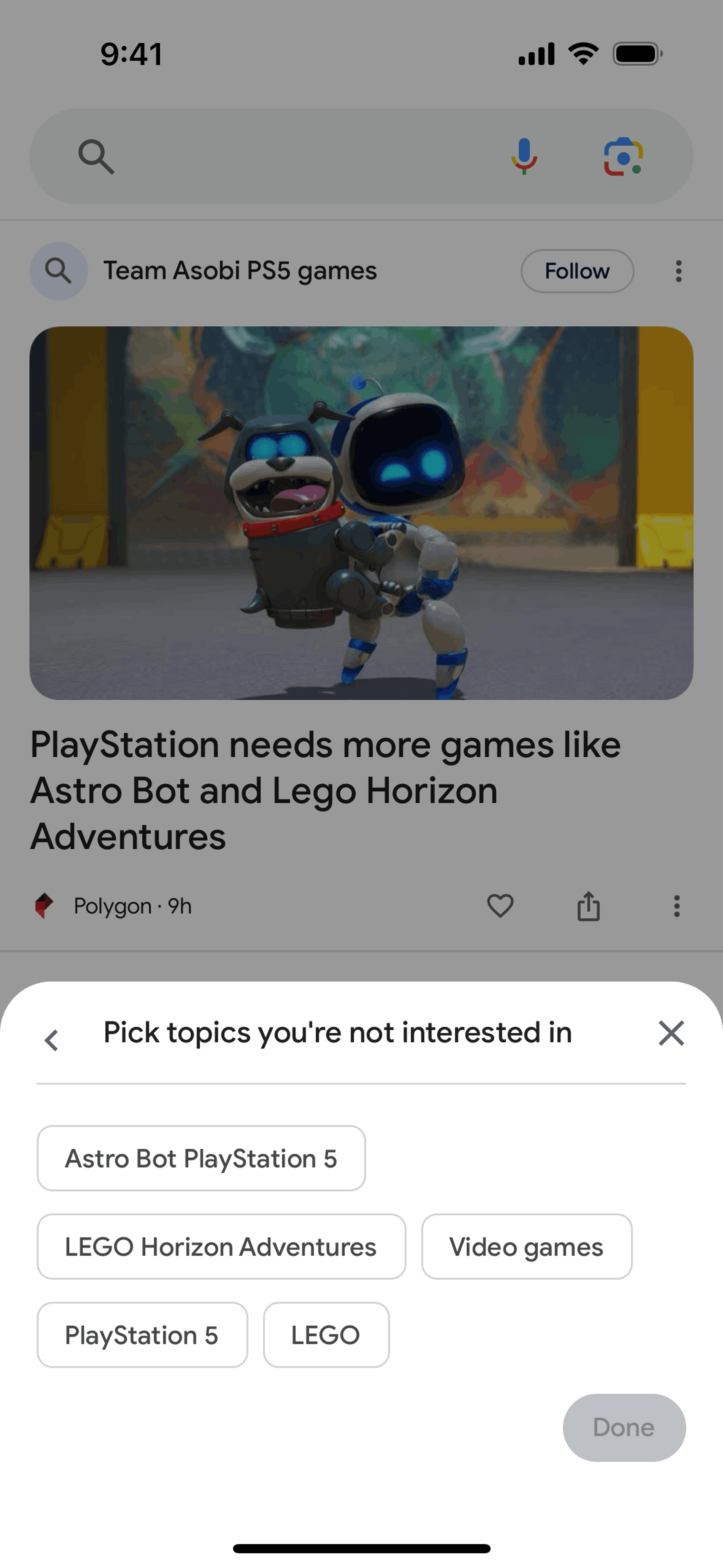 Google iOS AI interface screenshot 6