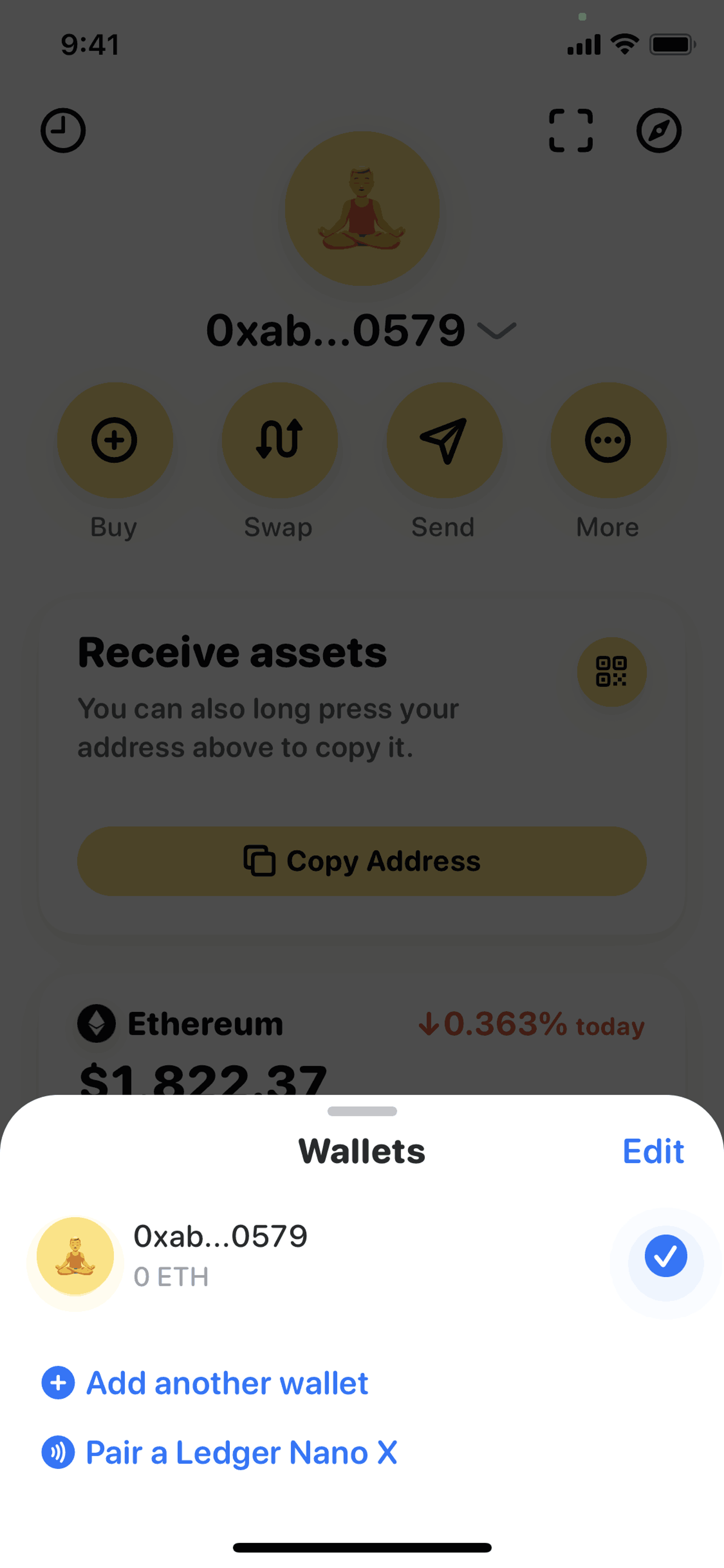 Rainbow iOS Finance interface screenshot 8