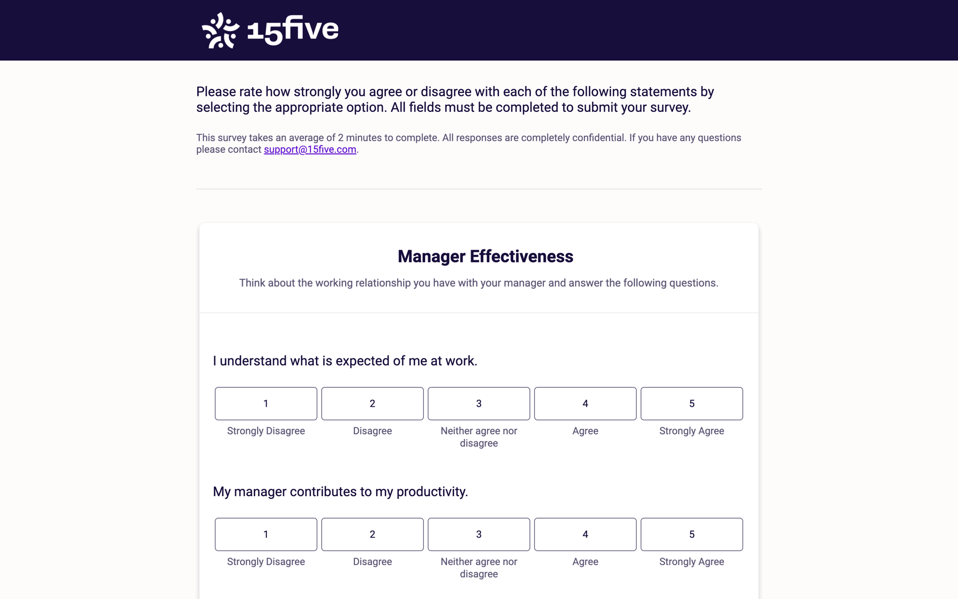 15Five Web Business interface screenshot 2