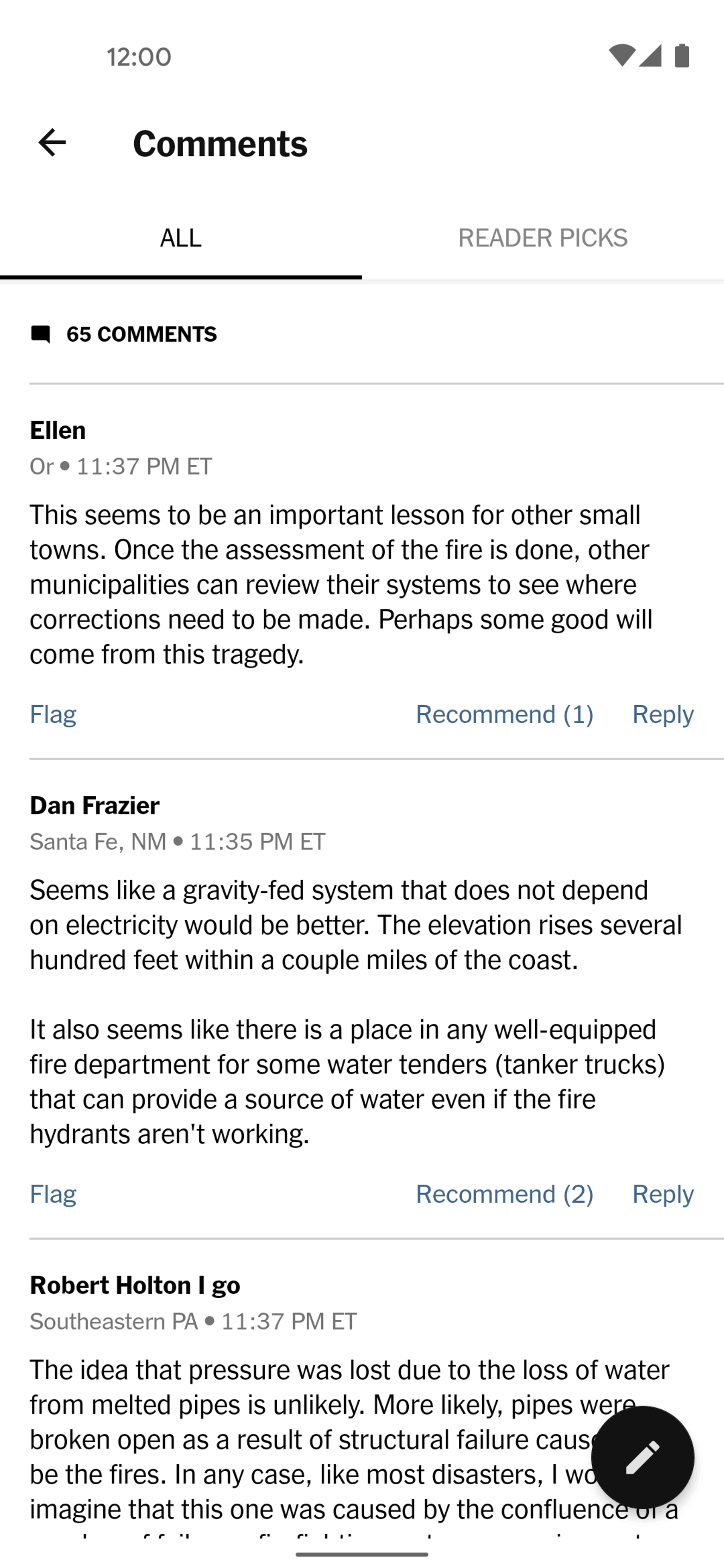 The New York Times Android News interface screenshot 18