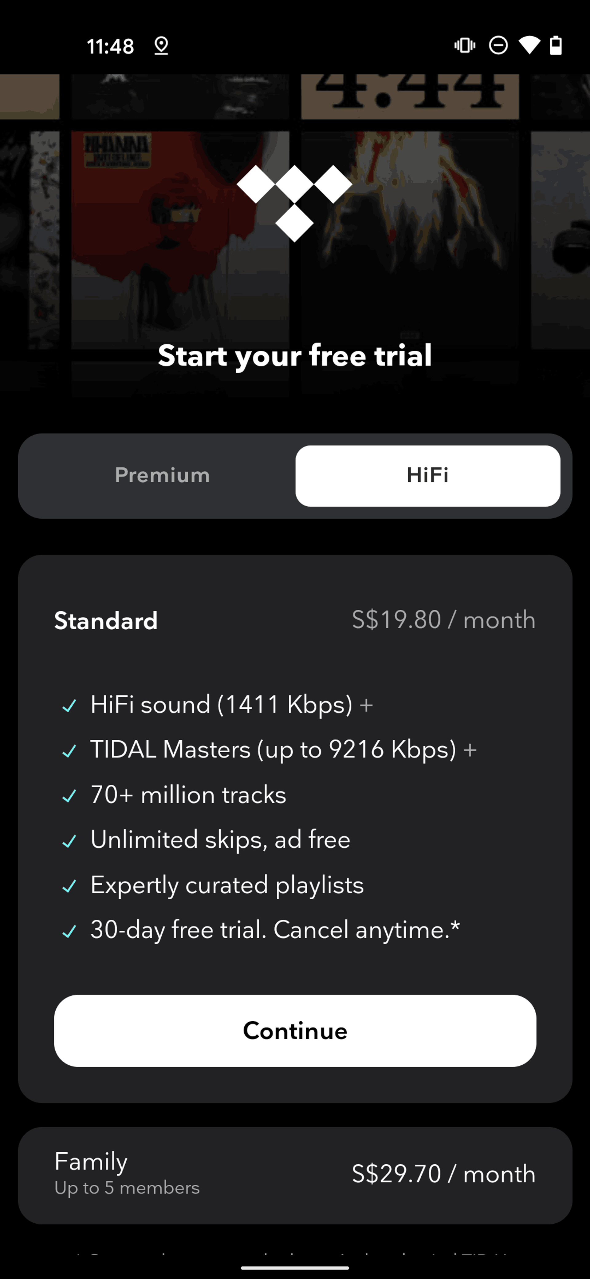 TIDAL Android Music & Audio interface screenshot 19
