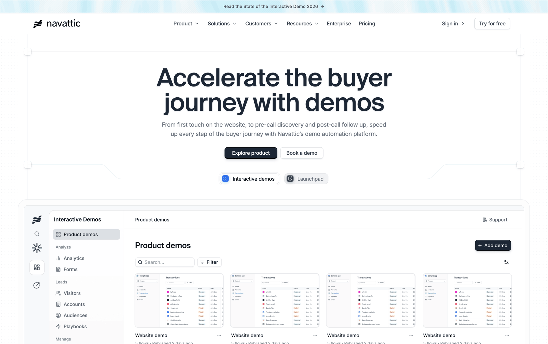 Navattic Web Business interface screenshot 1
