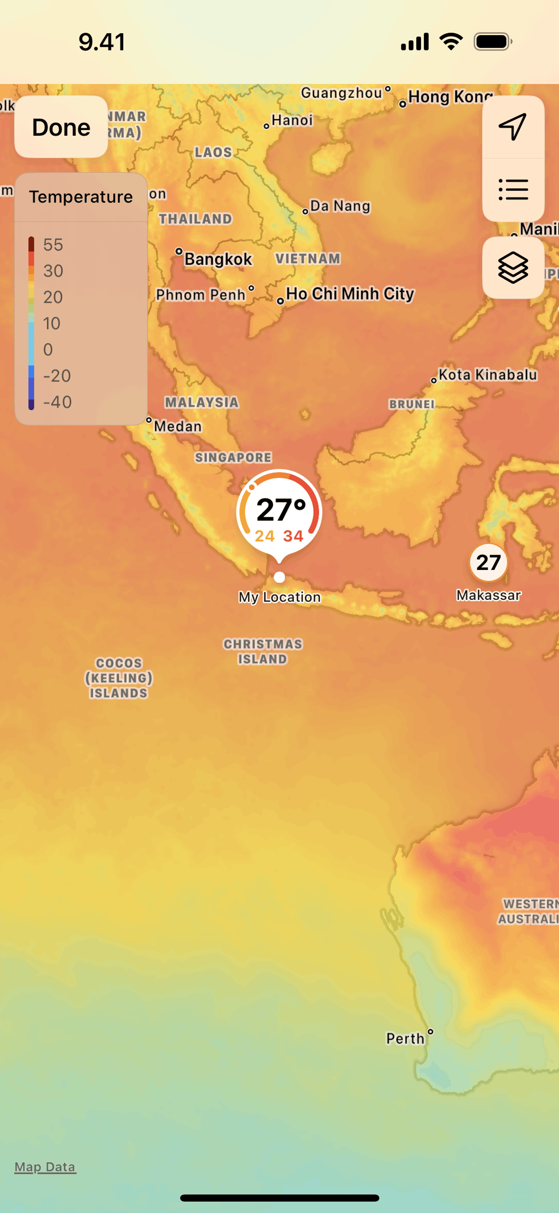 Weather iOS Lifestyle interface screenshot 18