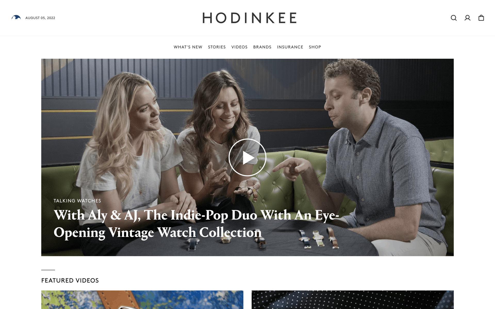 HODINKEE Web Lifestyle interface screenshot 13