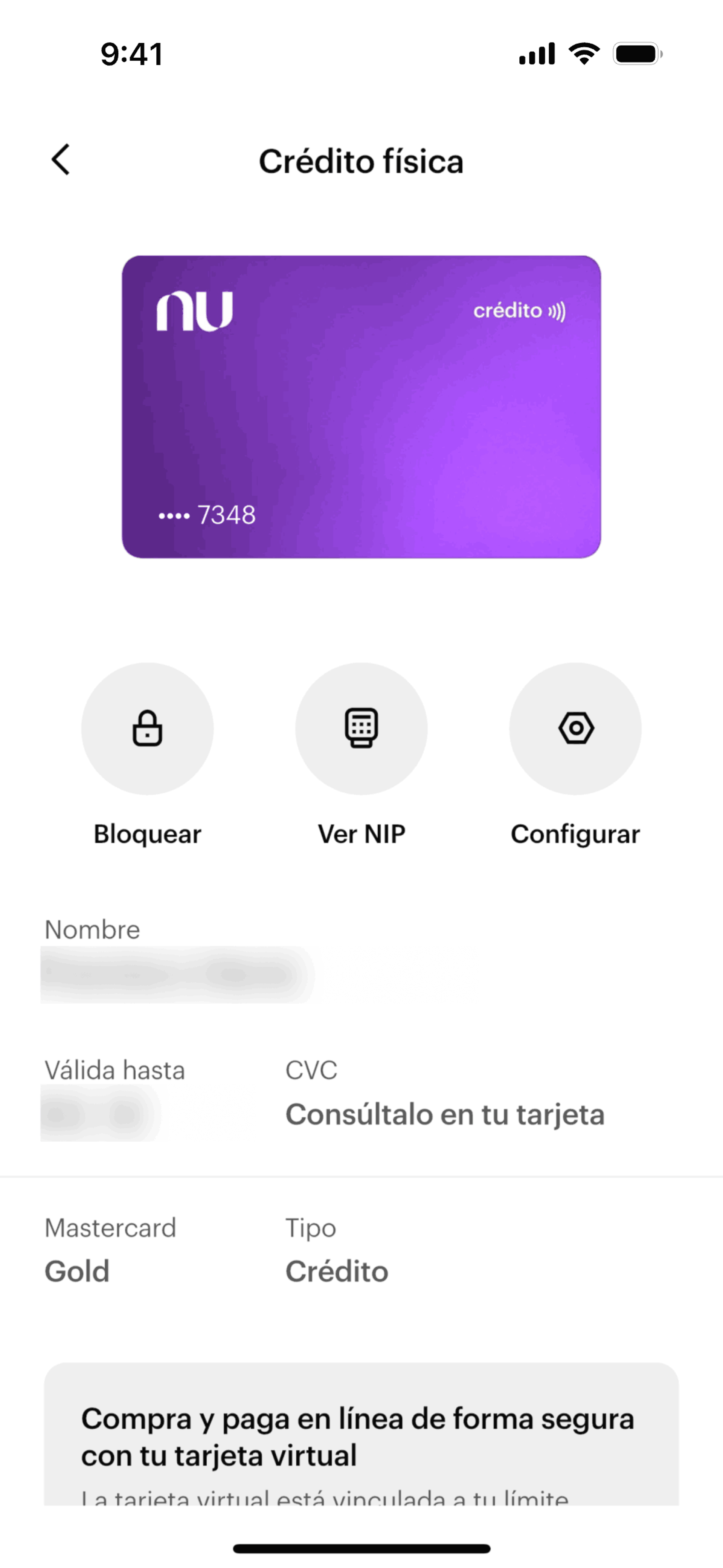 Nu iOS Finance interface screenshot 15