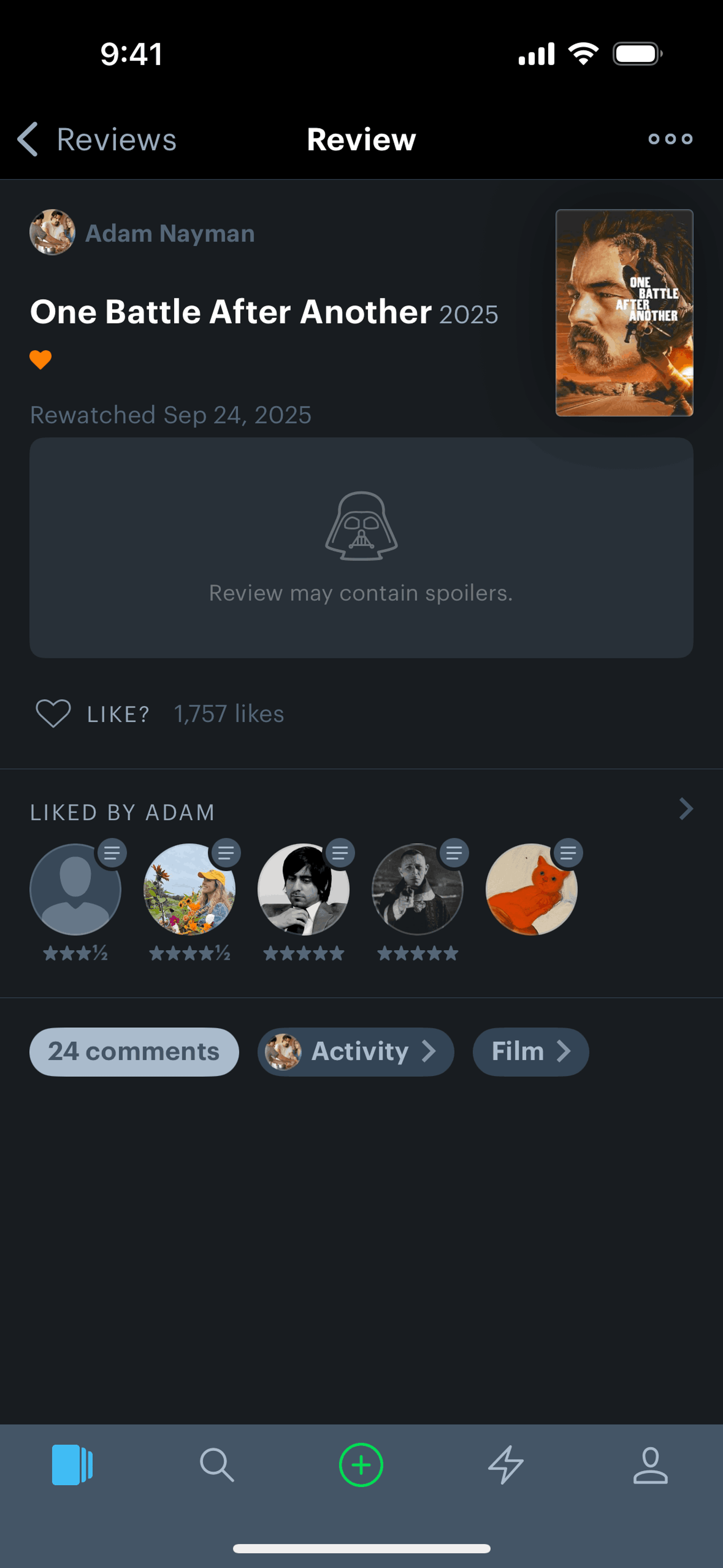 Letterboxd iOS Social Networking interface screenshot 17