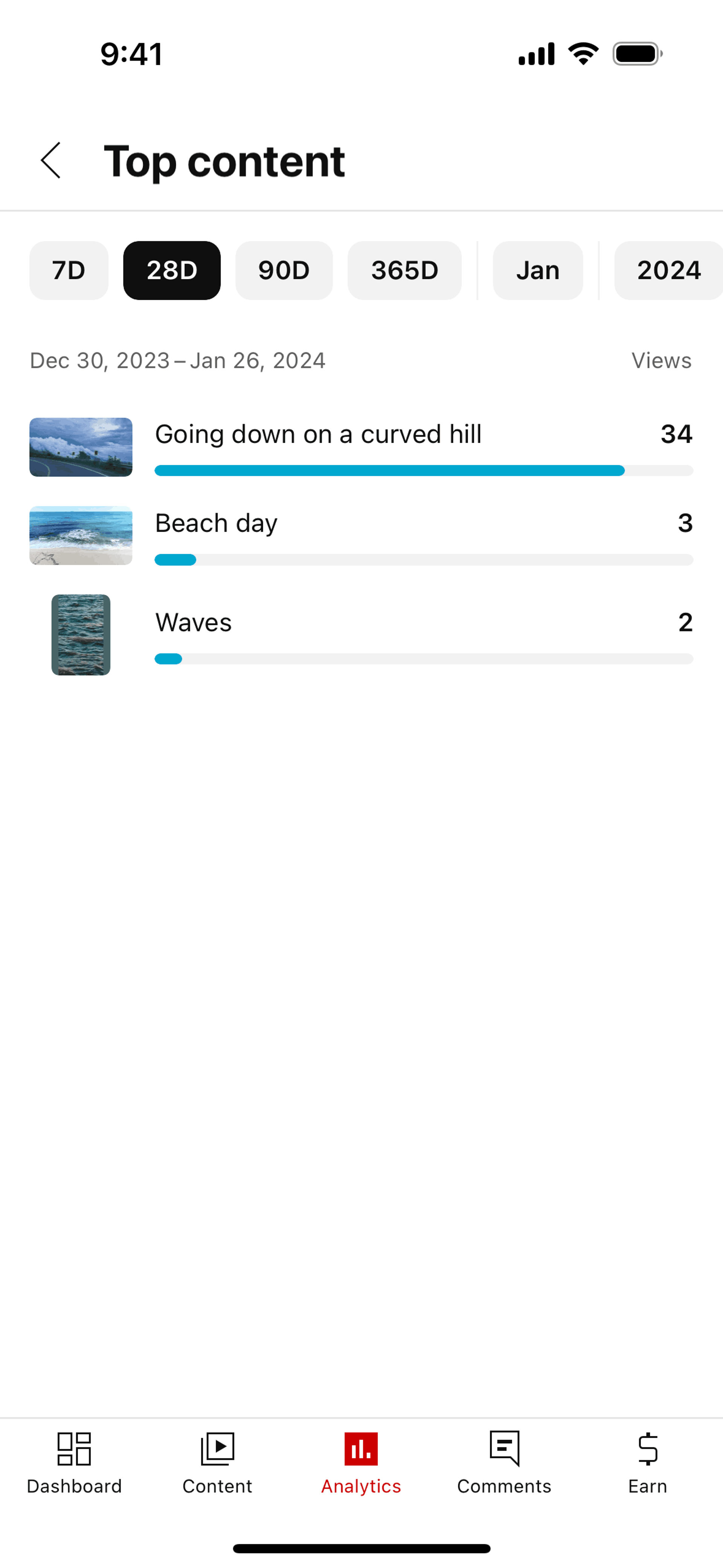 YouTube Studio iOS Photo & Video interface screenshot 7