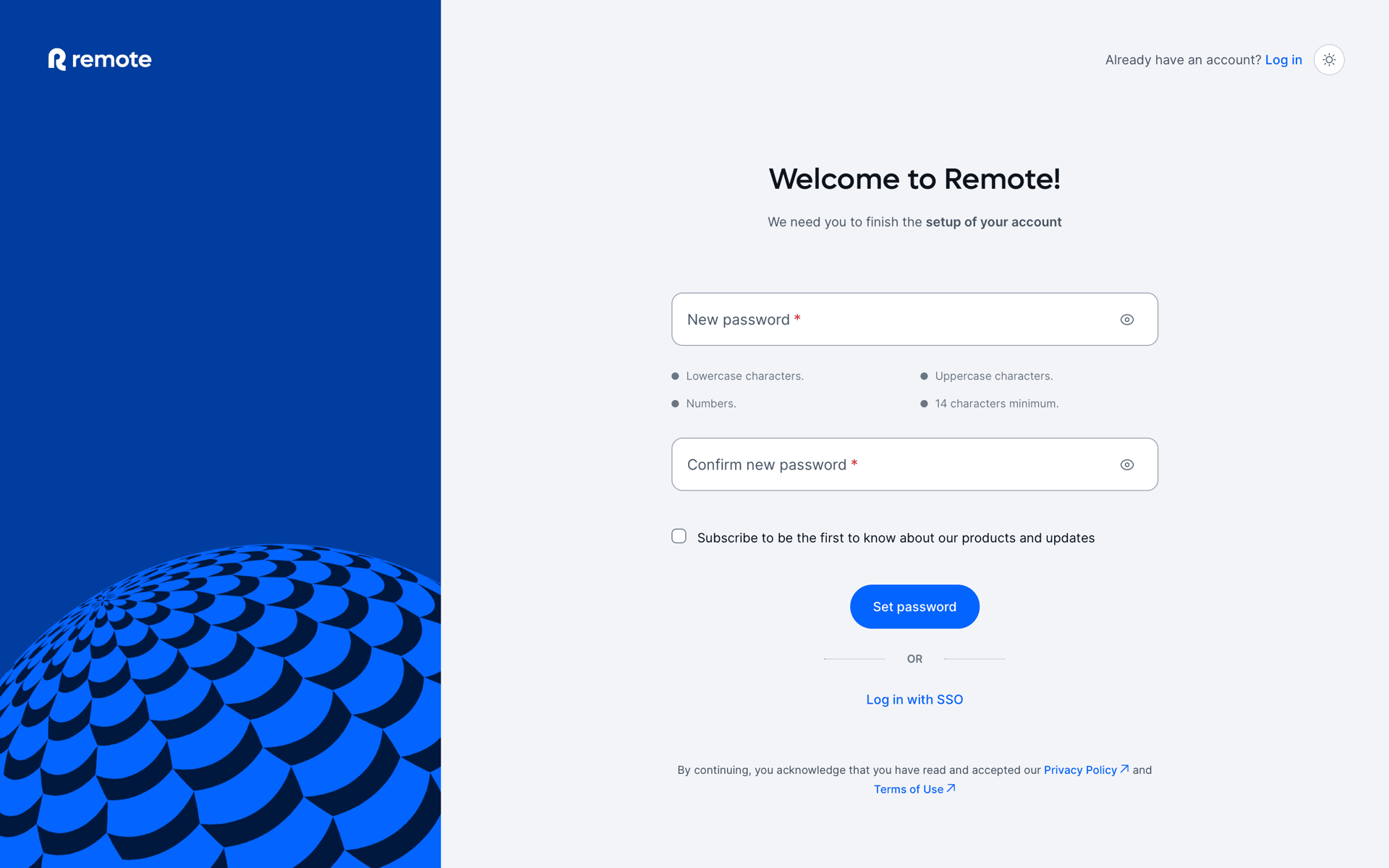 Remote Web Business interface screenshot 2