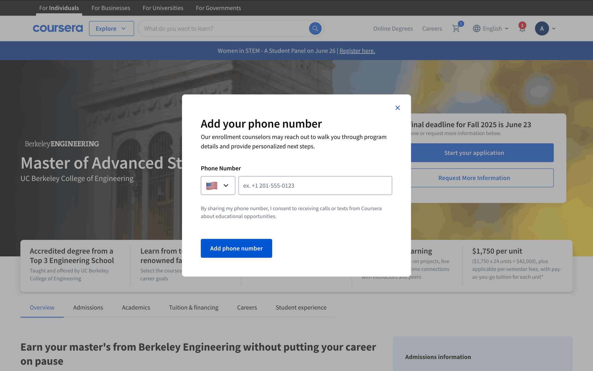 Coursera Web Education interface screenshot 5
