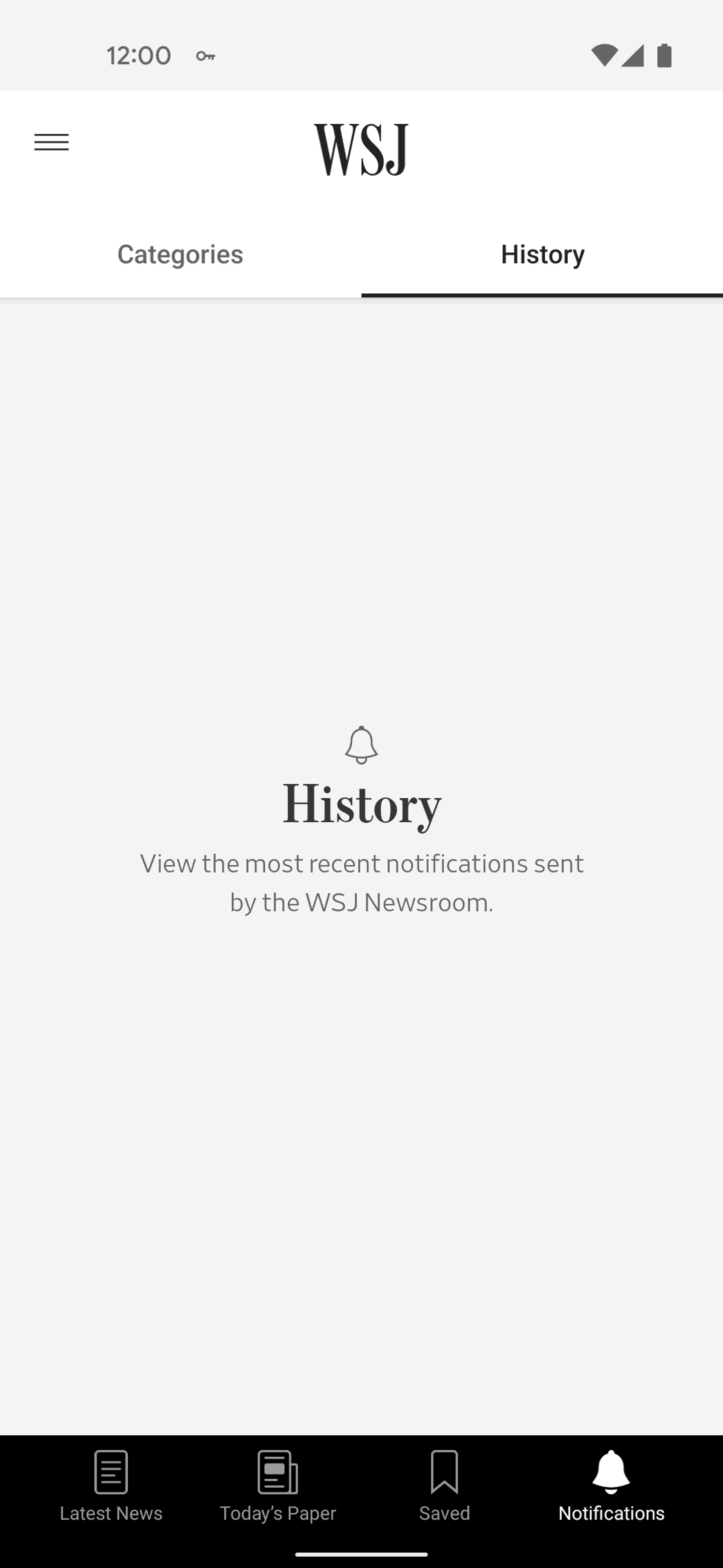 The Wall Street Journal Android News interface screenshot 9