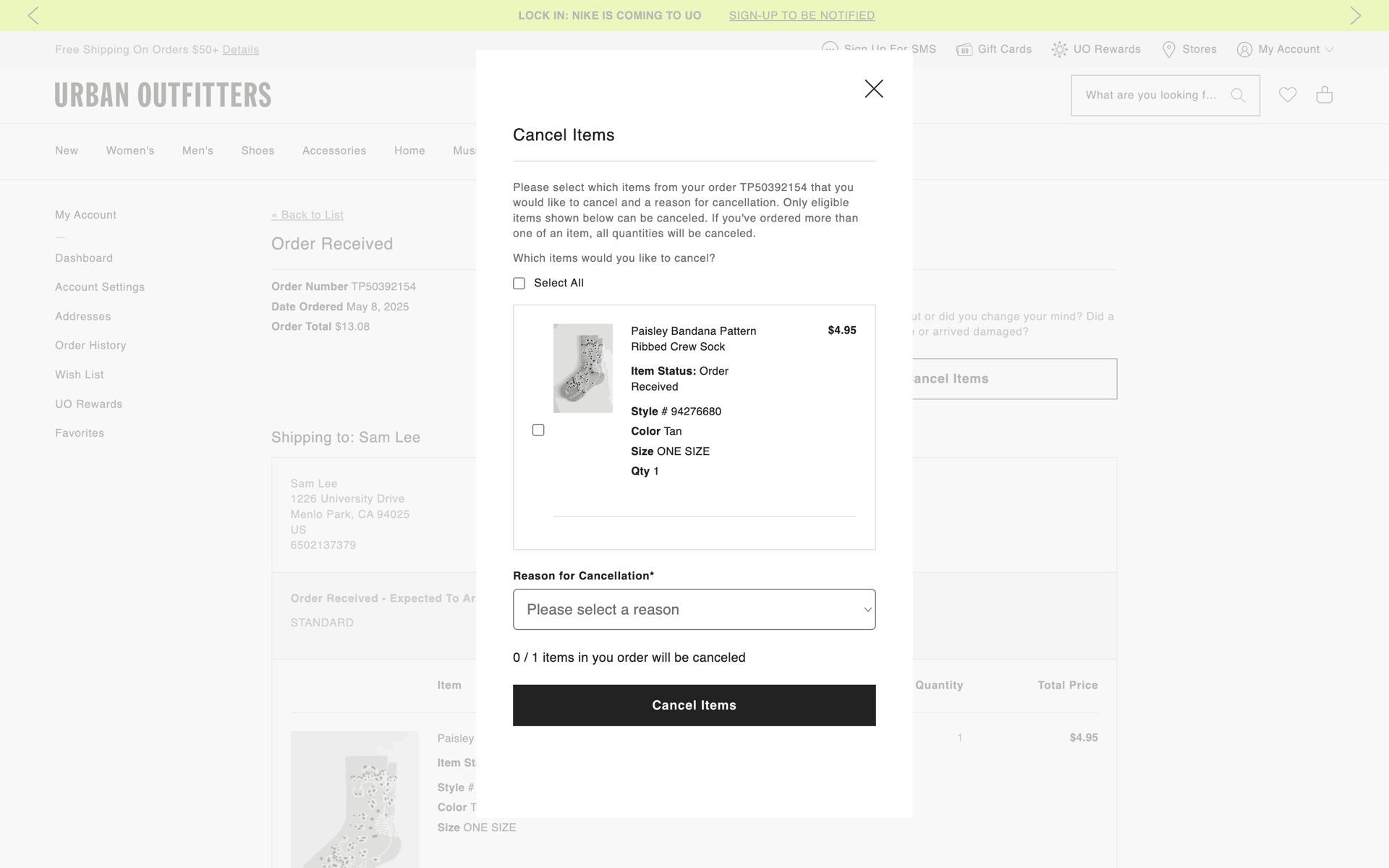 Urban Outfitters Web Shopping interface screenshot 15