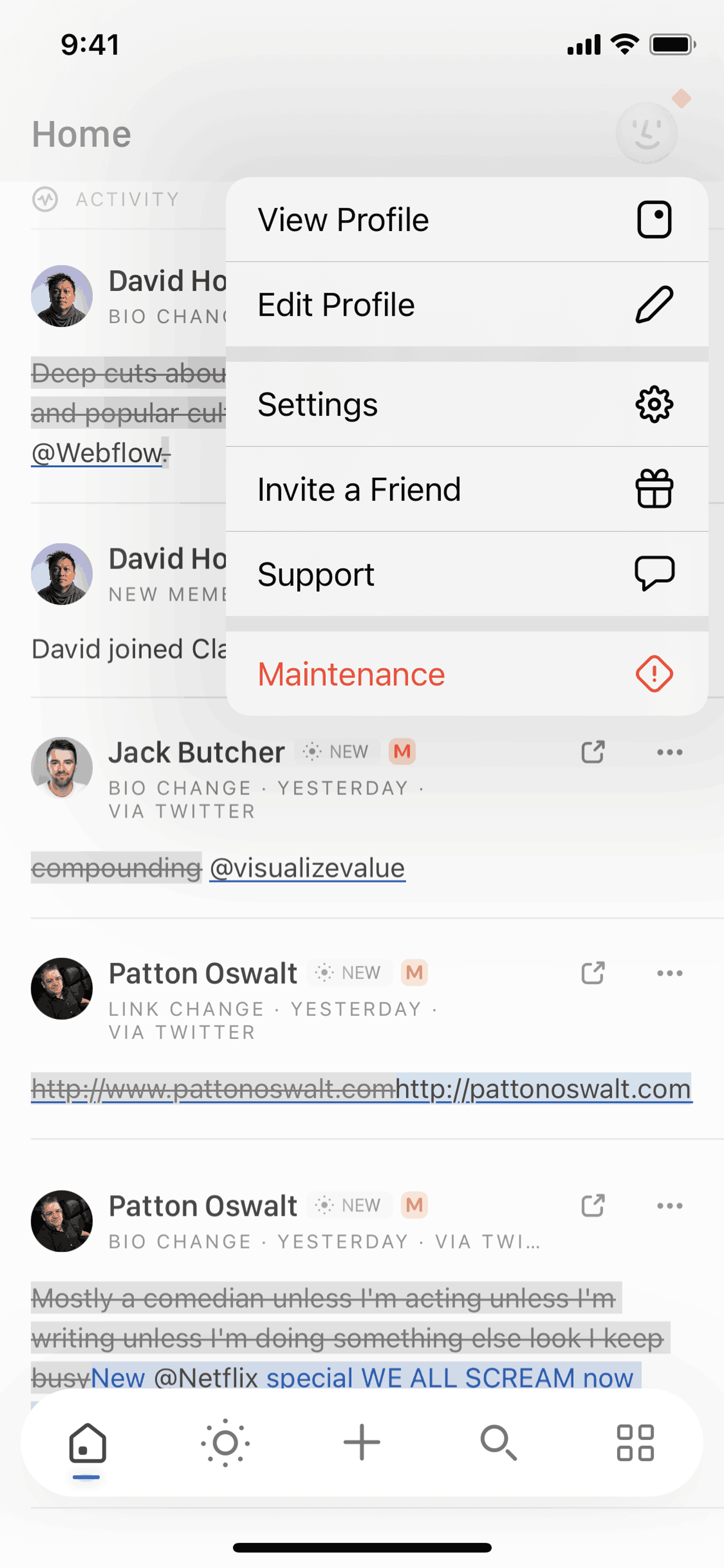 Clay iOS Productivity interface screenshot 12
