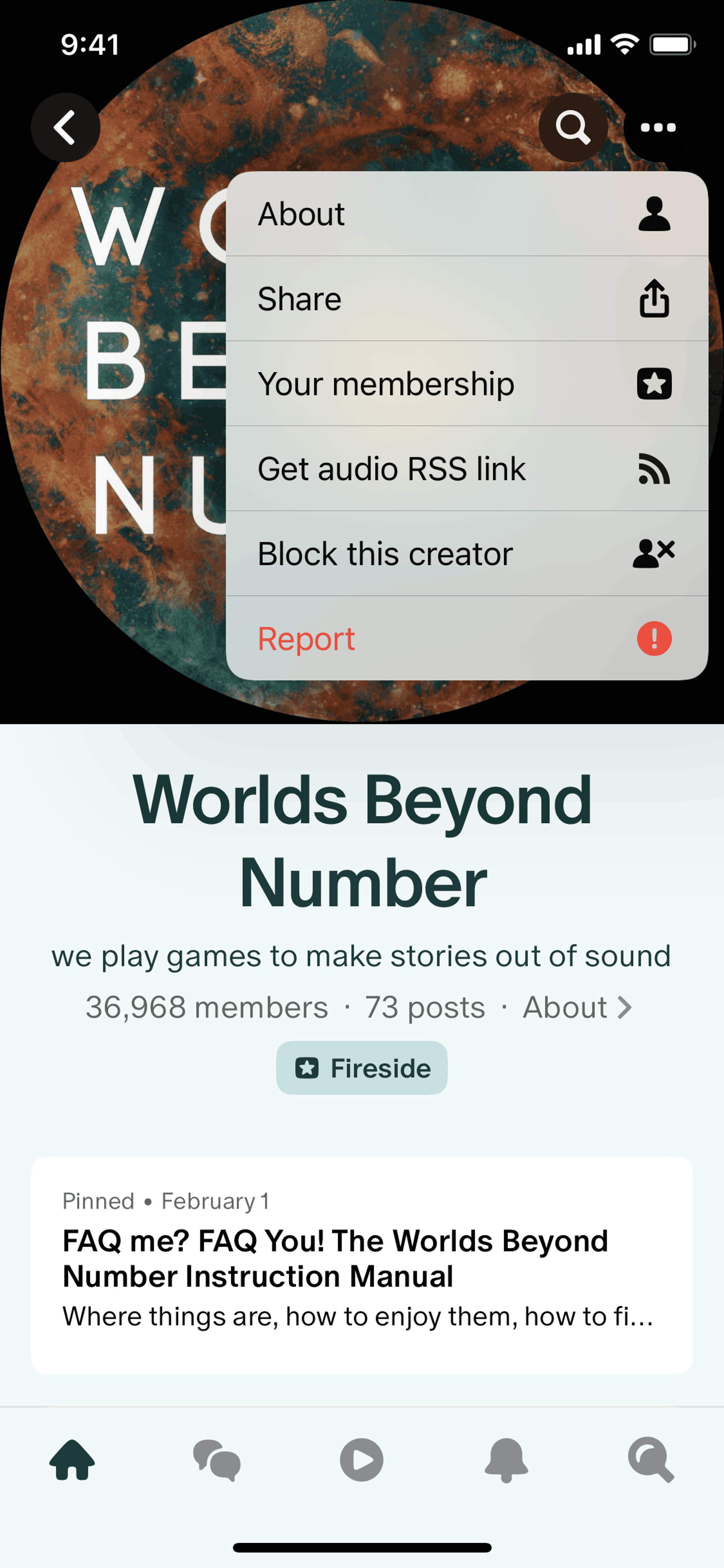 Patreon iOS Social Networking interface screenshot 17