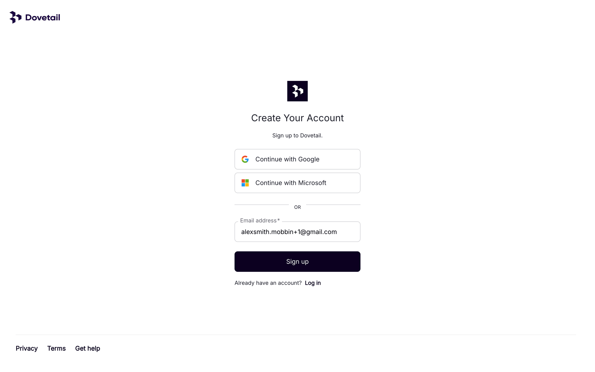 Dovetail Web Business interface screenshot 7