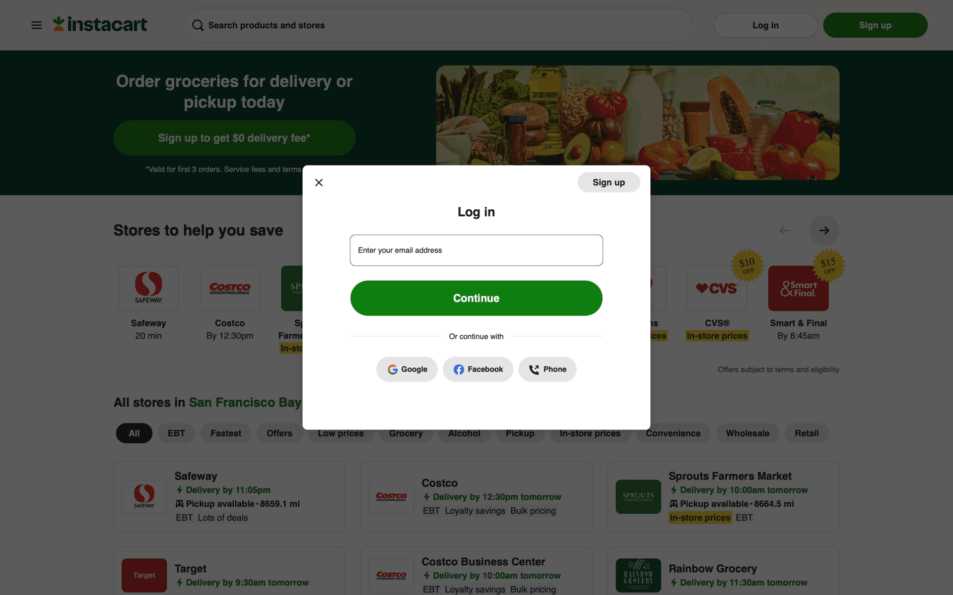 Instacart Web Shopping interface screenshot 5