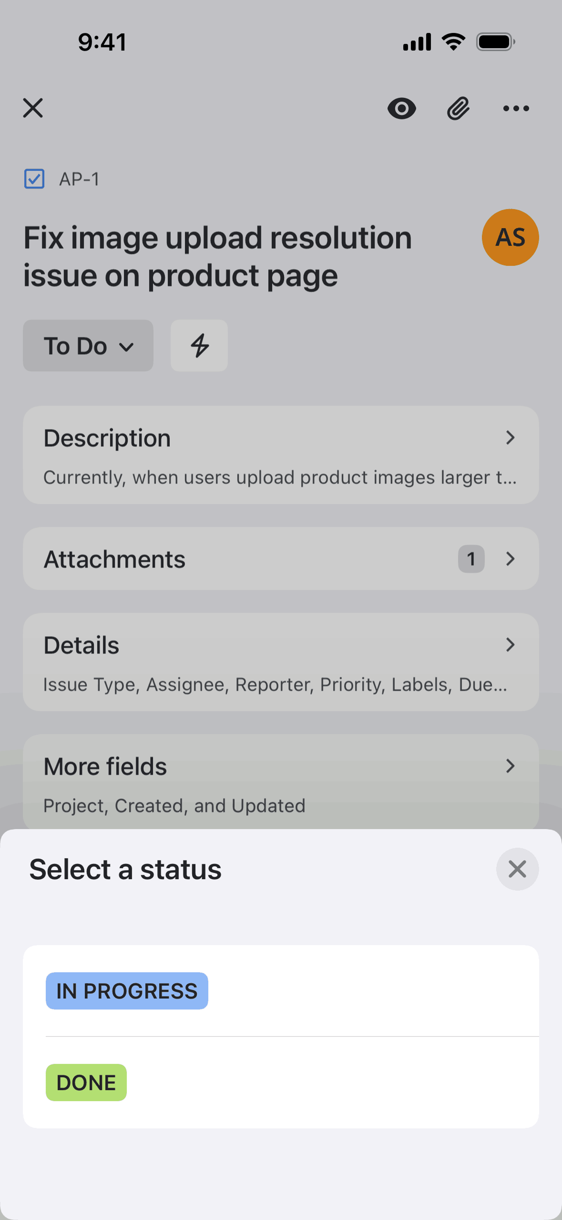 Jira Cloud iOS Business interface screenshot 7