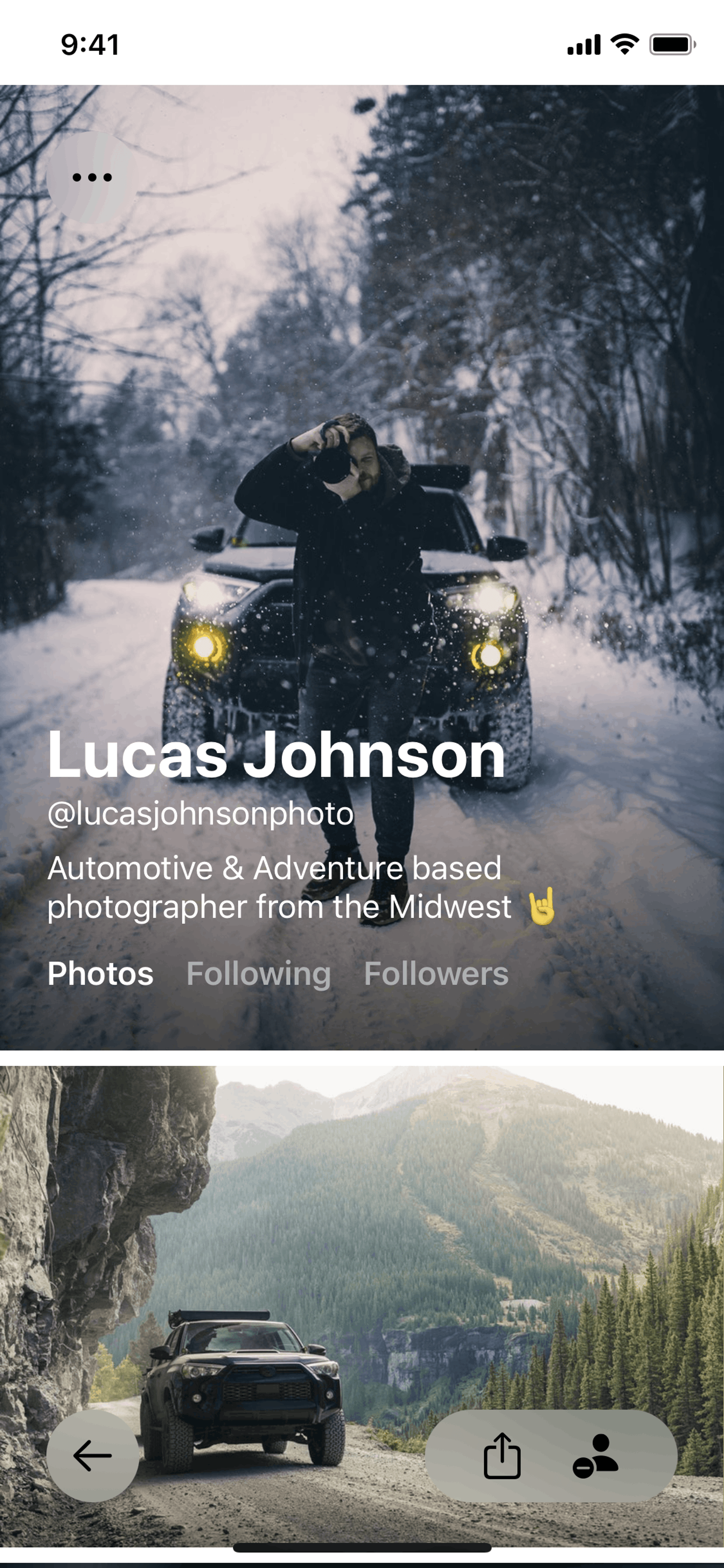 Glass iOS Photo & Video interface screenshot 13