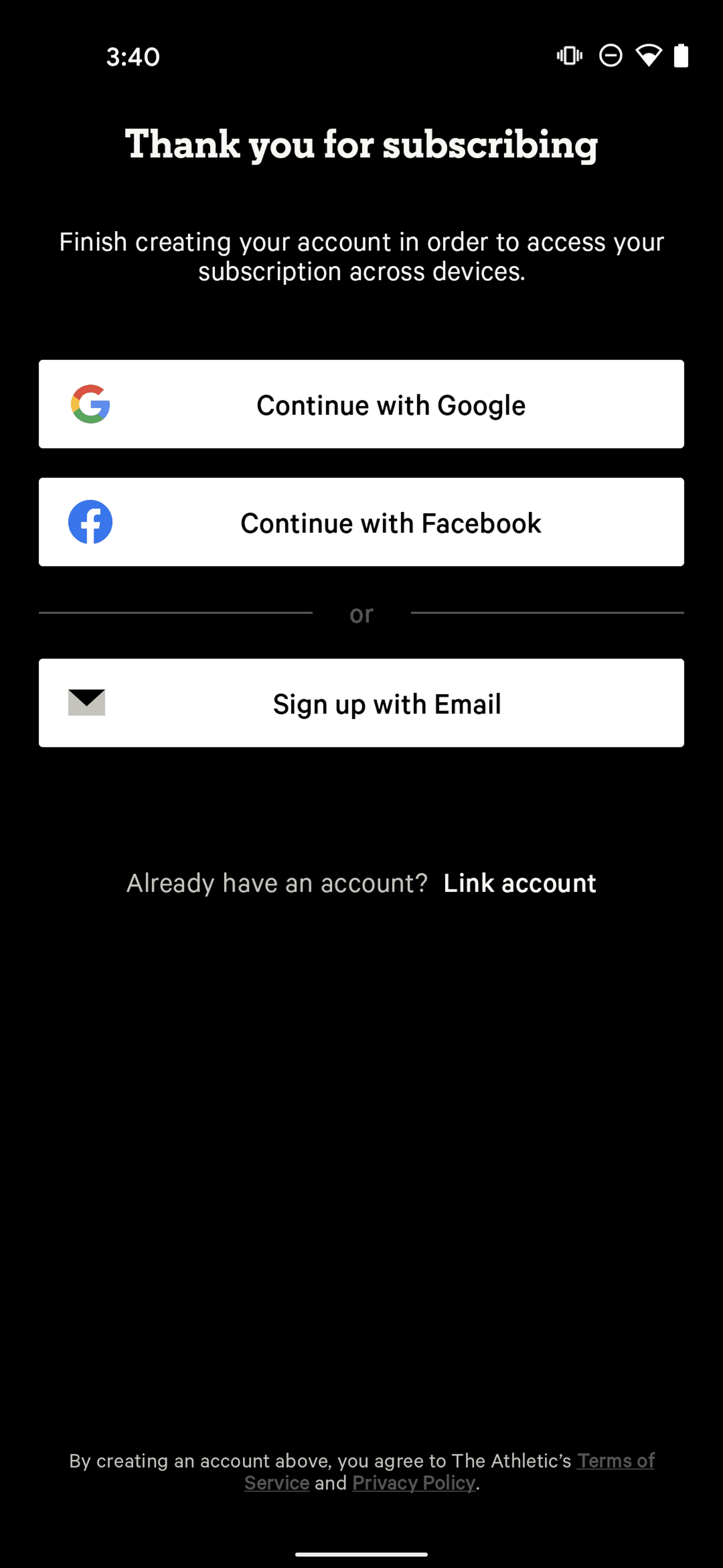 The Athletic Android Sports interface screenshot 12