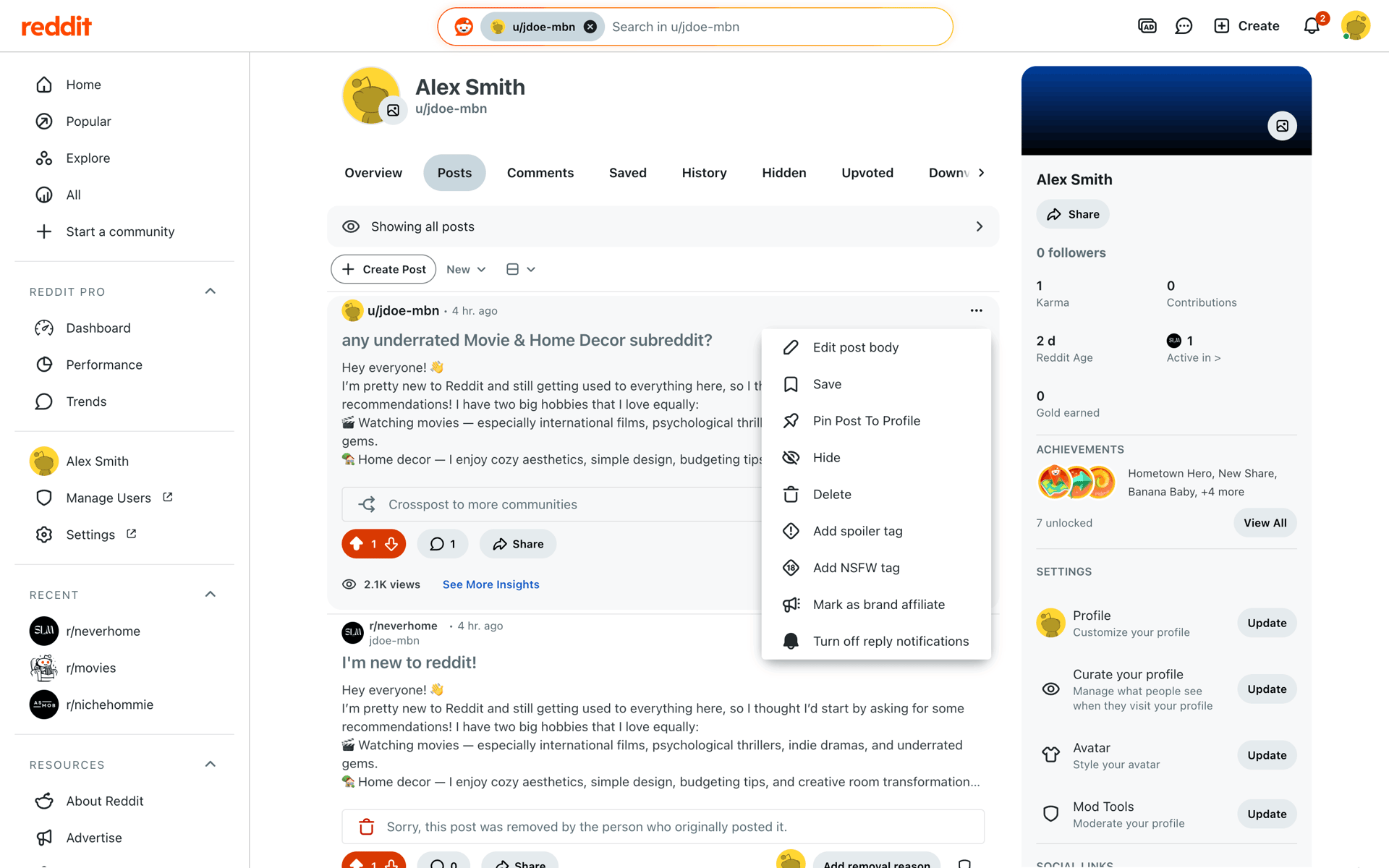 Reddit Web Social Networking interface screenshot 2