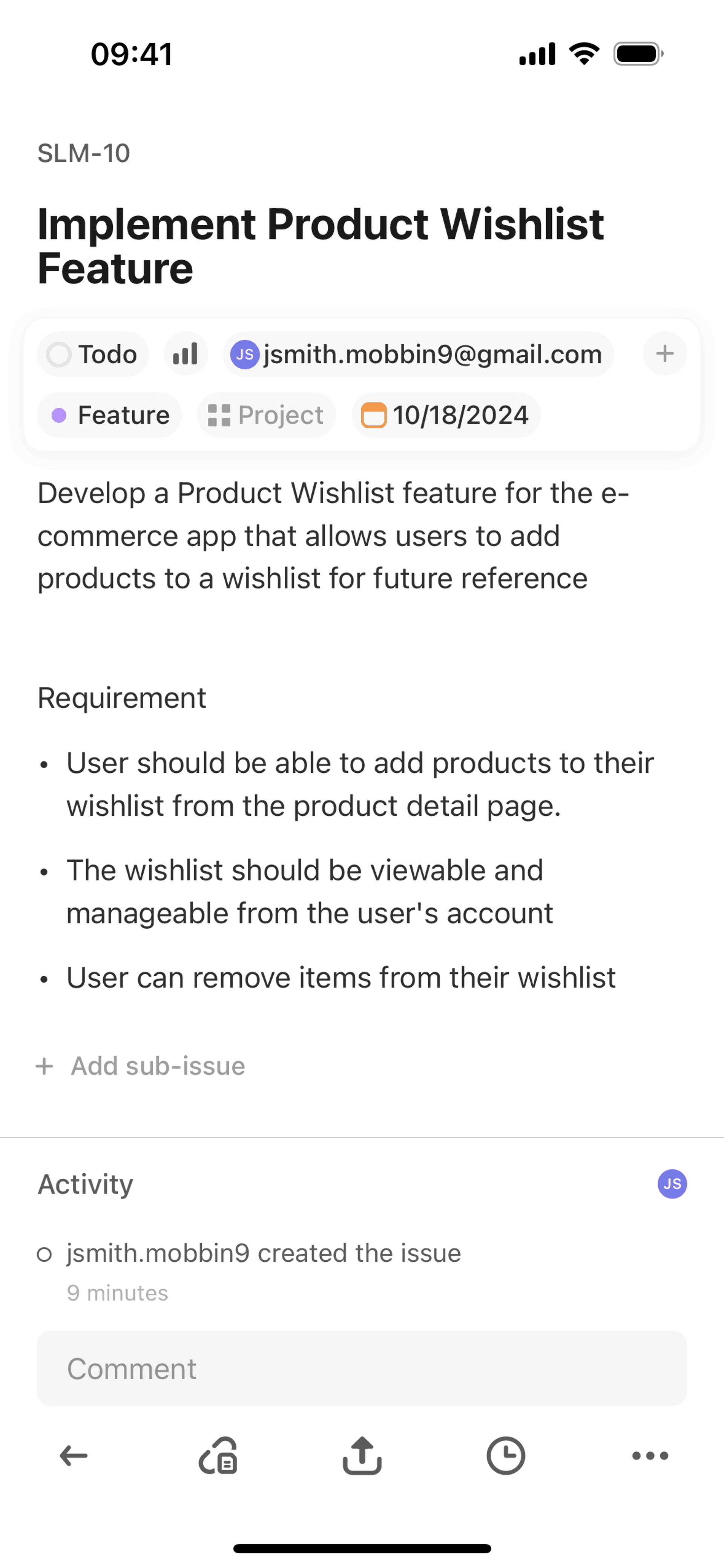 Linear iOS Developer Tools interface screenshot 11