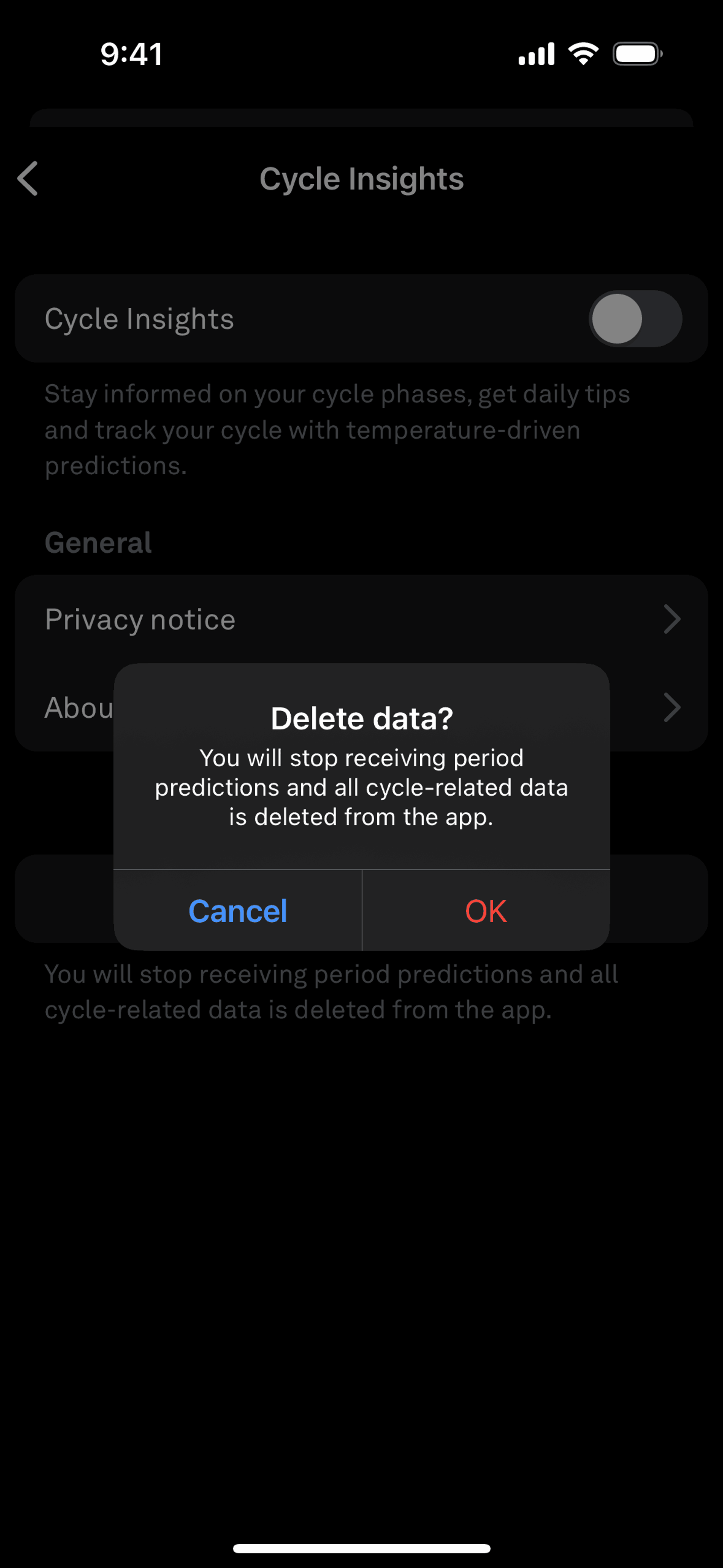 Oura iOS Health & Fitness interface screenshot 18