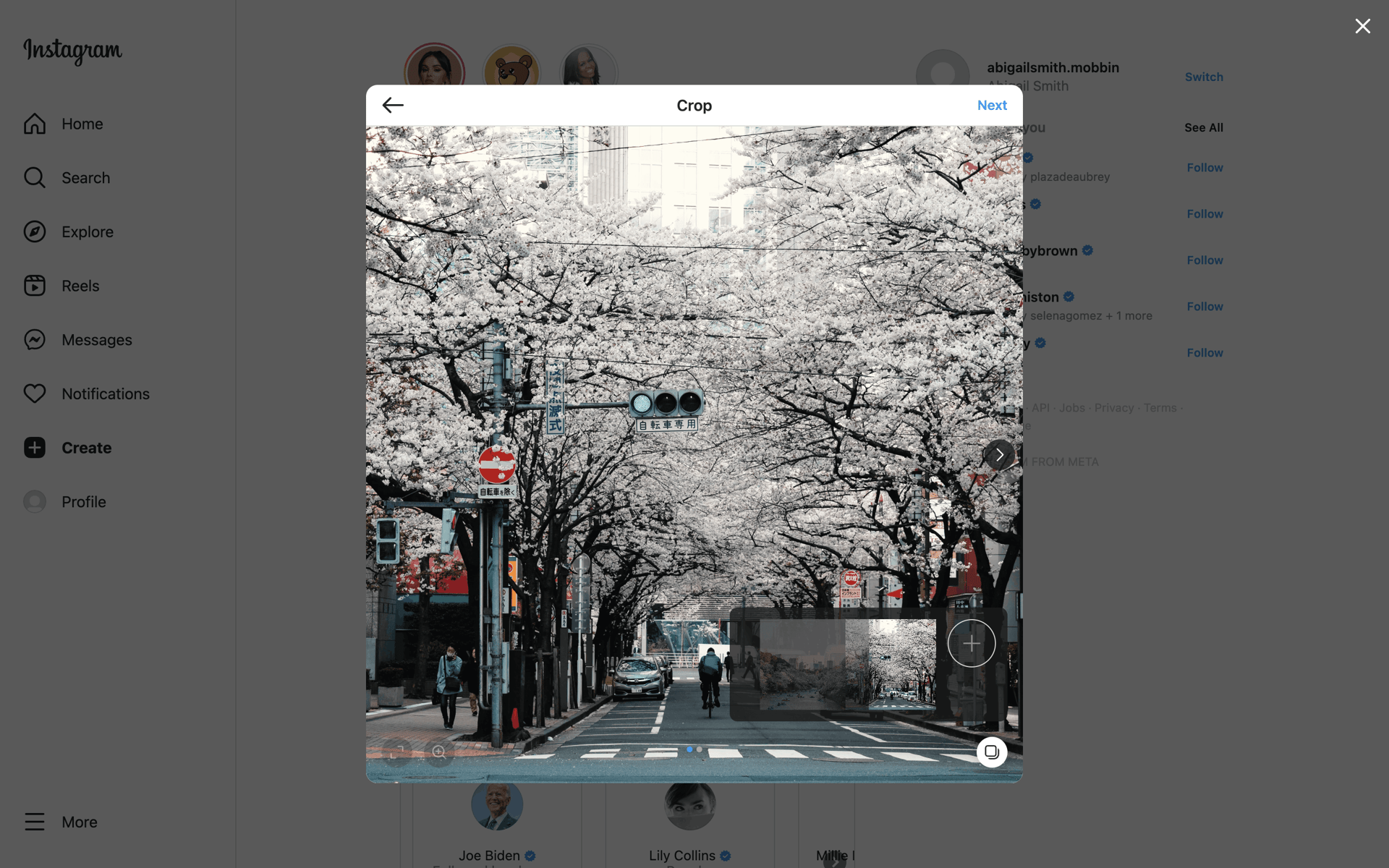 Instagram Web Photo & Video interface screenshot 24