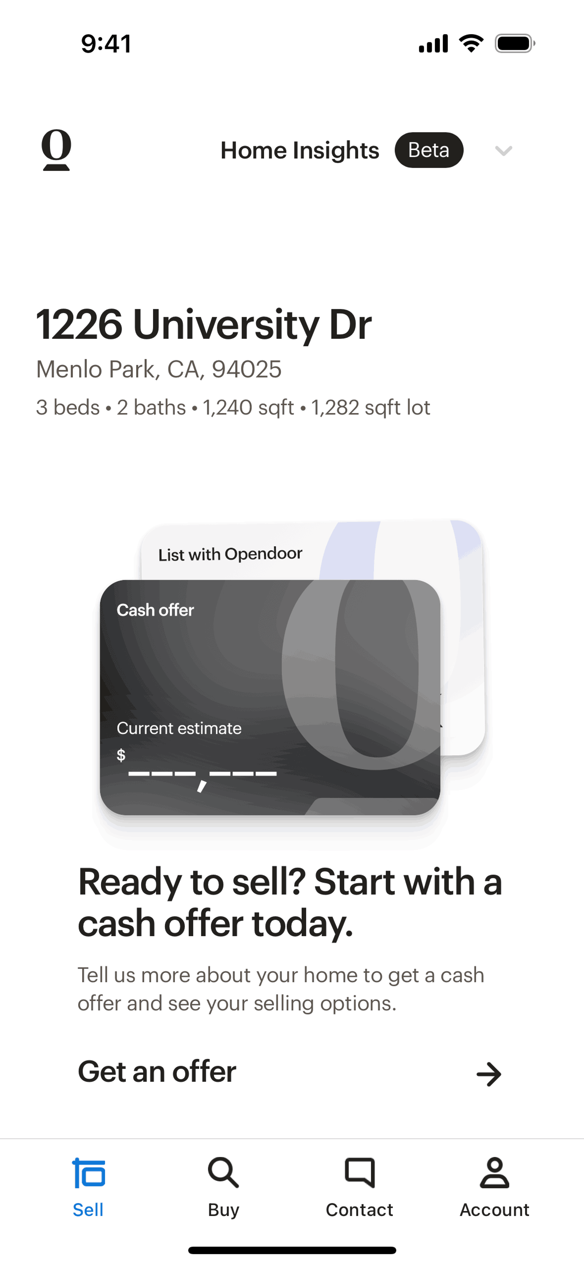 Opendoor iOS Real Estate interface screenshot 8